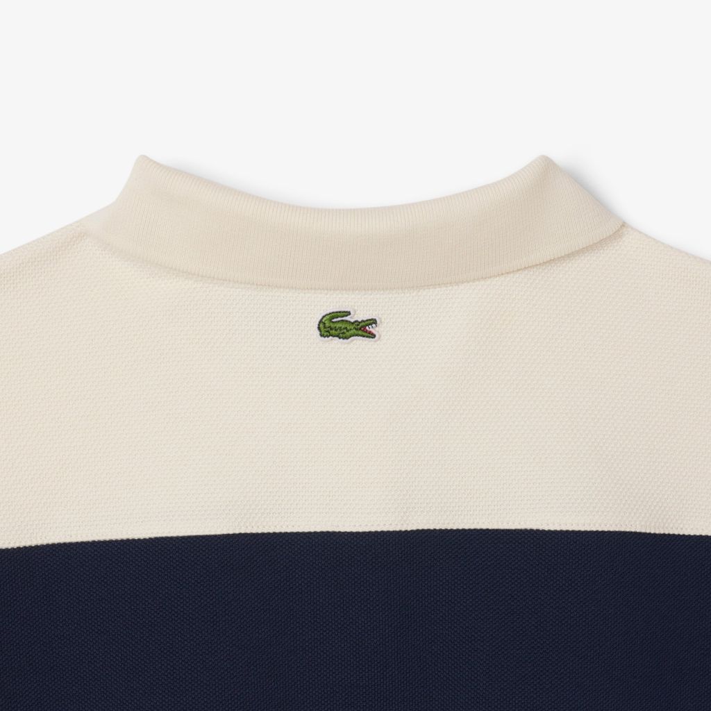 Áo Polo Lacoste Nữ Ôm Dáng Sọc Sản Xuất Tại Pháp