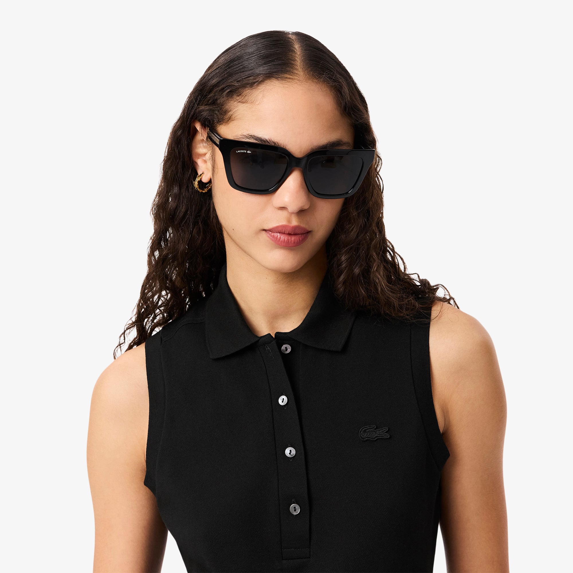 Áo Polo Lacoste Nữ L.12.D Piqué Ôm Dáng Sát Nách Co Dãn