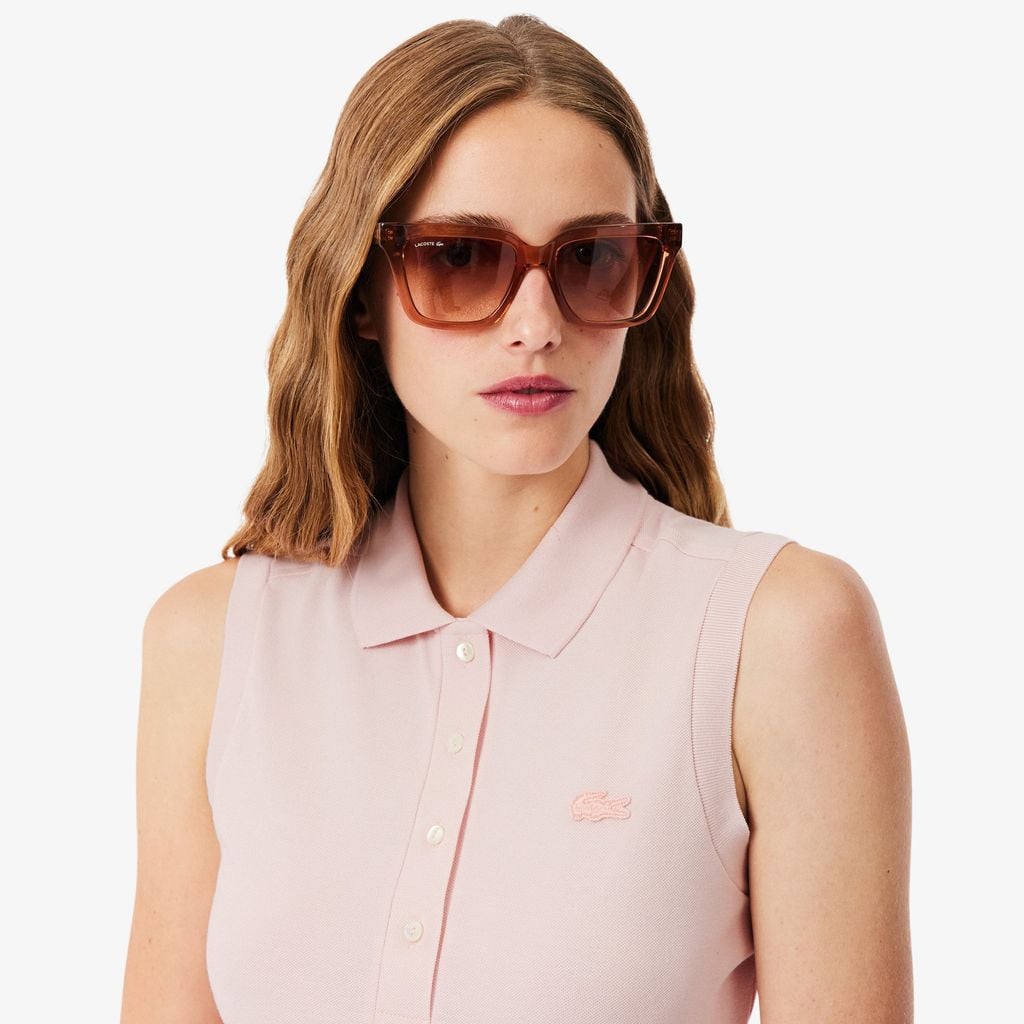 Áo Polo Lacoste Nữ L.12.D Piqué Ôm Dáng Sát Nách Co Dãn