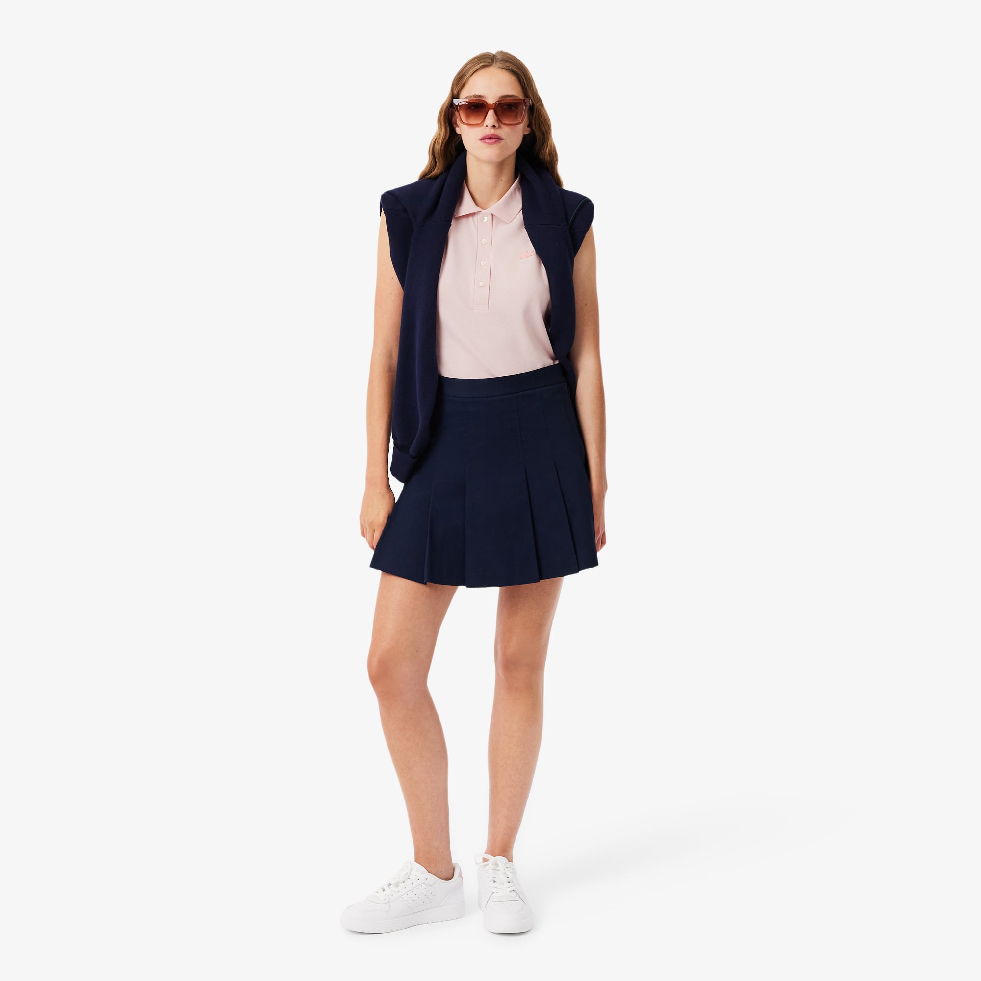 Áo Polo Lacoste Nữ L.12.D Piqué Ôm Dáng Sát Nách Co Dãn