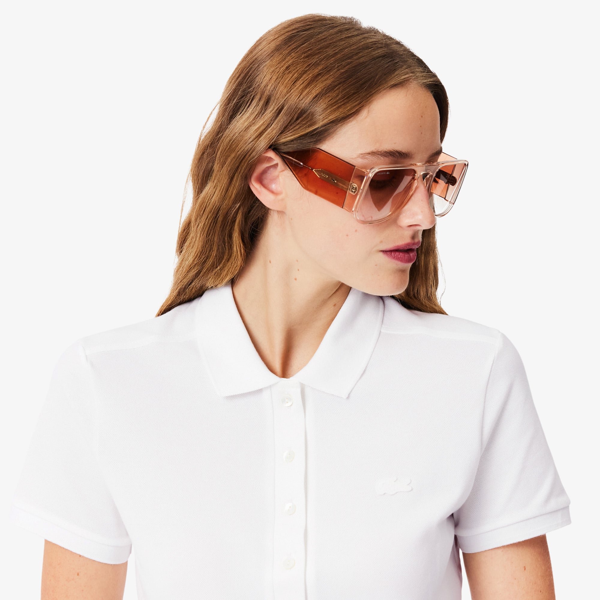 Áo Polo Lacoste Nữ L.12.D Ôm Dáng Chất Liệu Piqué Co Giãn