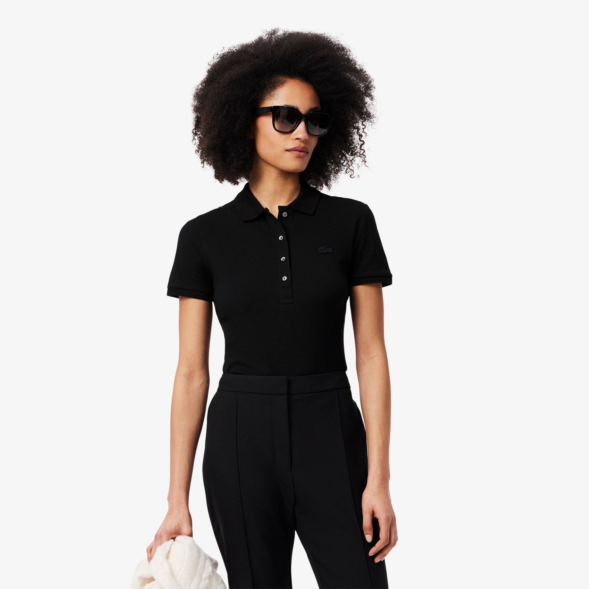 Áo Polo Lacoste Nữ L.12.D Ôm Dáng Chất Liệu Piqué Co Giãn