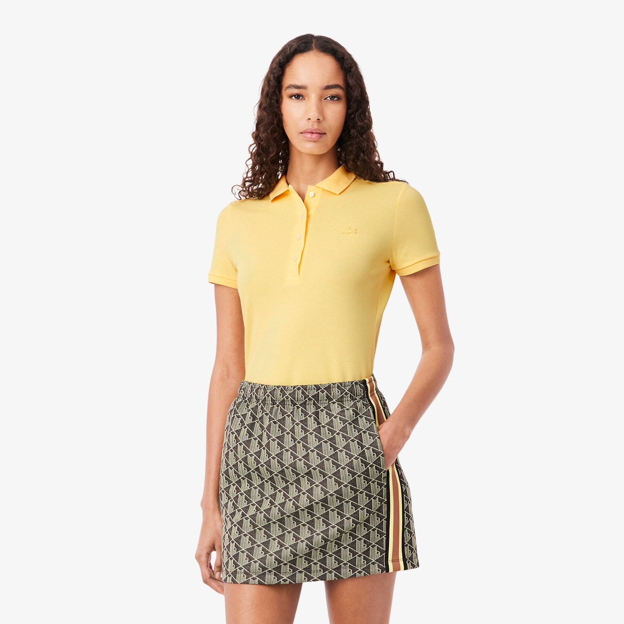 Áo Polo Lacoste Nữ L.12.D Ôm Dáng Chất Liệu Piqué Co Giãn