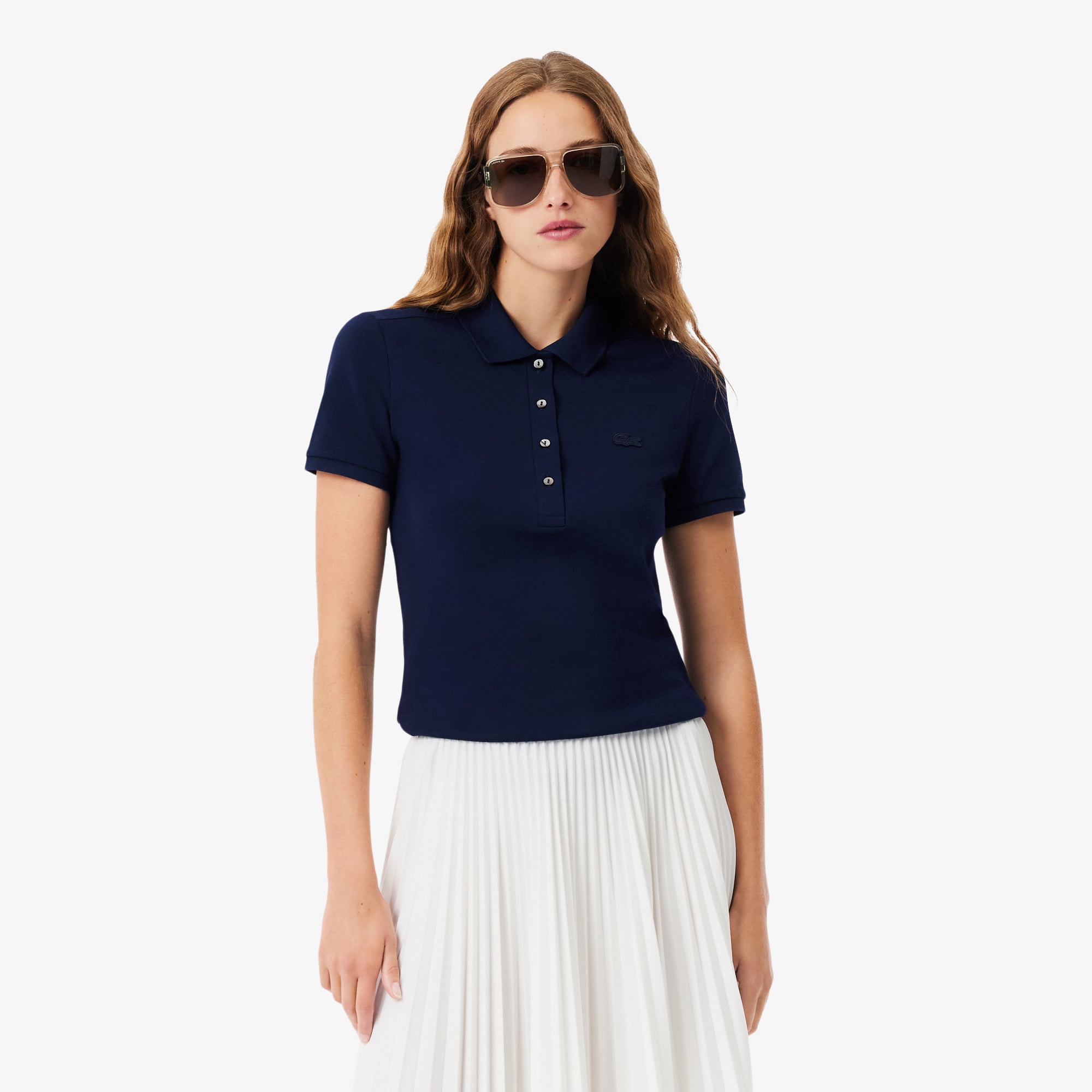 Áo Polo Lacoste Nữ L.12.D Ôm Dáng Chất Liệu Piqué Co Giãn