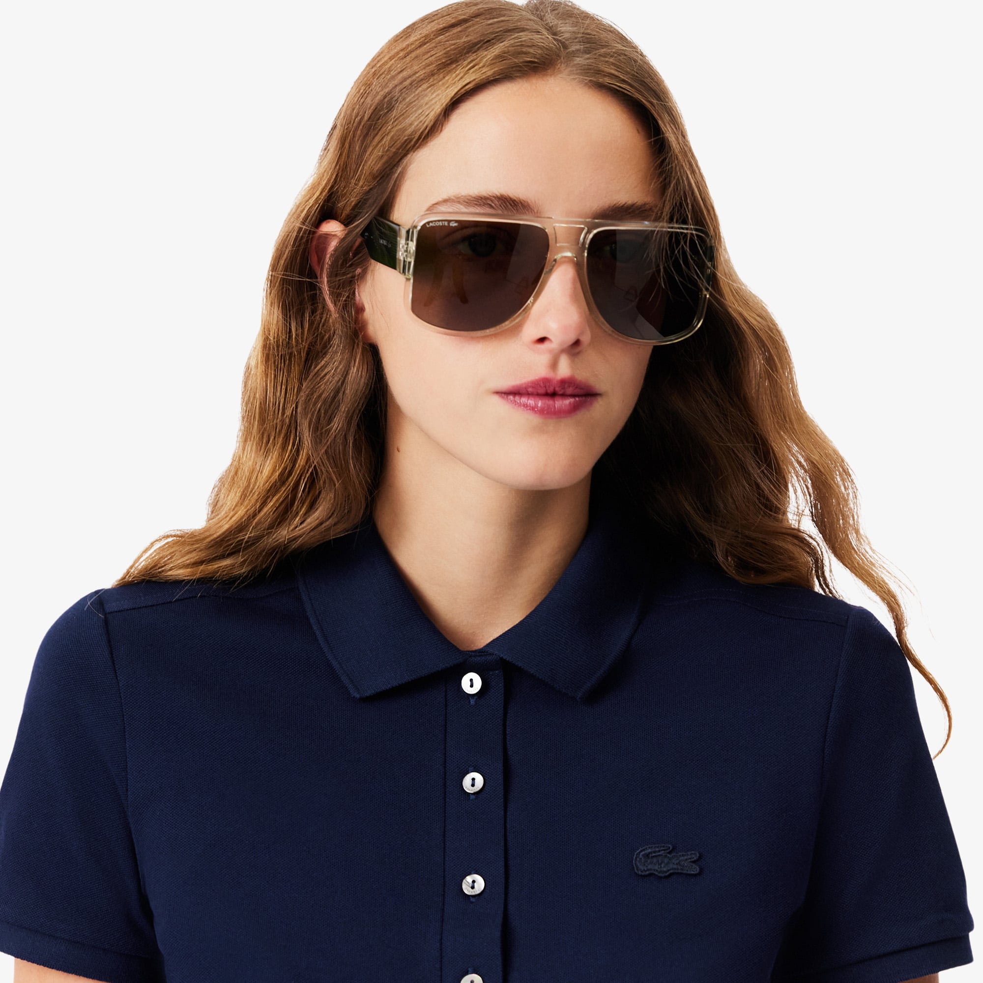 Áo Polo Lacoste Nữ L.12.D Ôm Dáng Chất Liệu Piqué Co Giãn