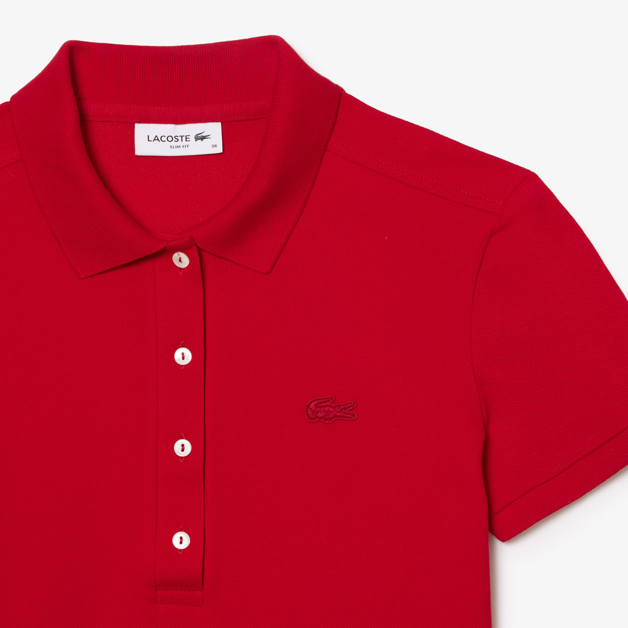 Áo Polo Lacoste Nữ L.12.D Ôm Dáng Chất Liệu Piqué Co Giãn