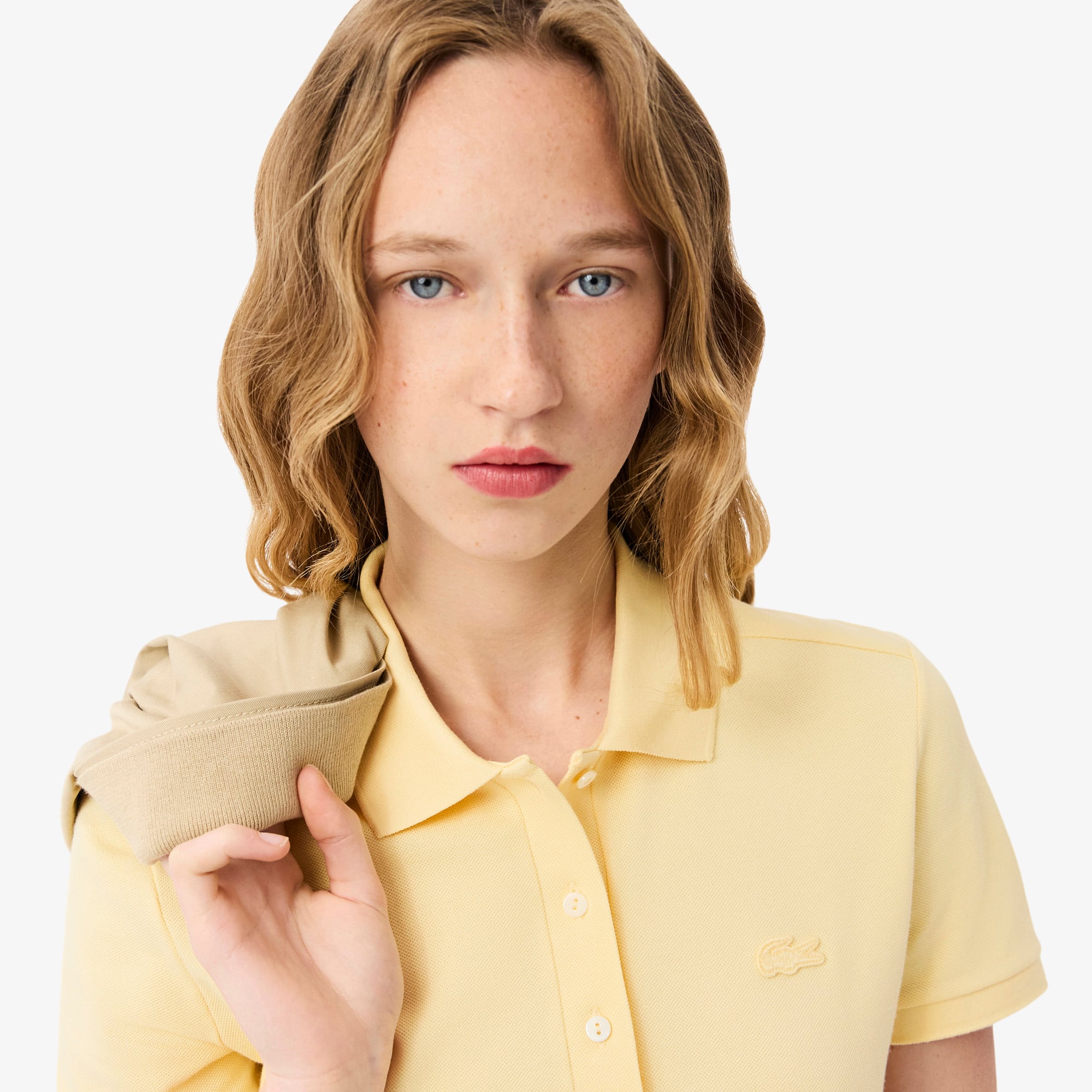 Áo Polo Lacoste Nữ L.12.D Ôm Dáng Chất Liệu Piqué Co Giãn