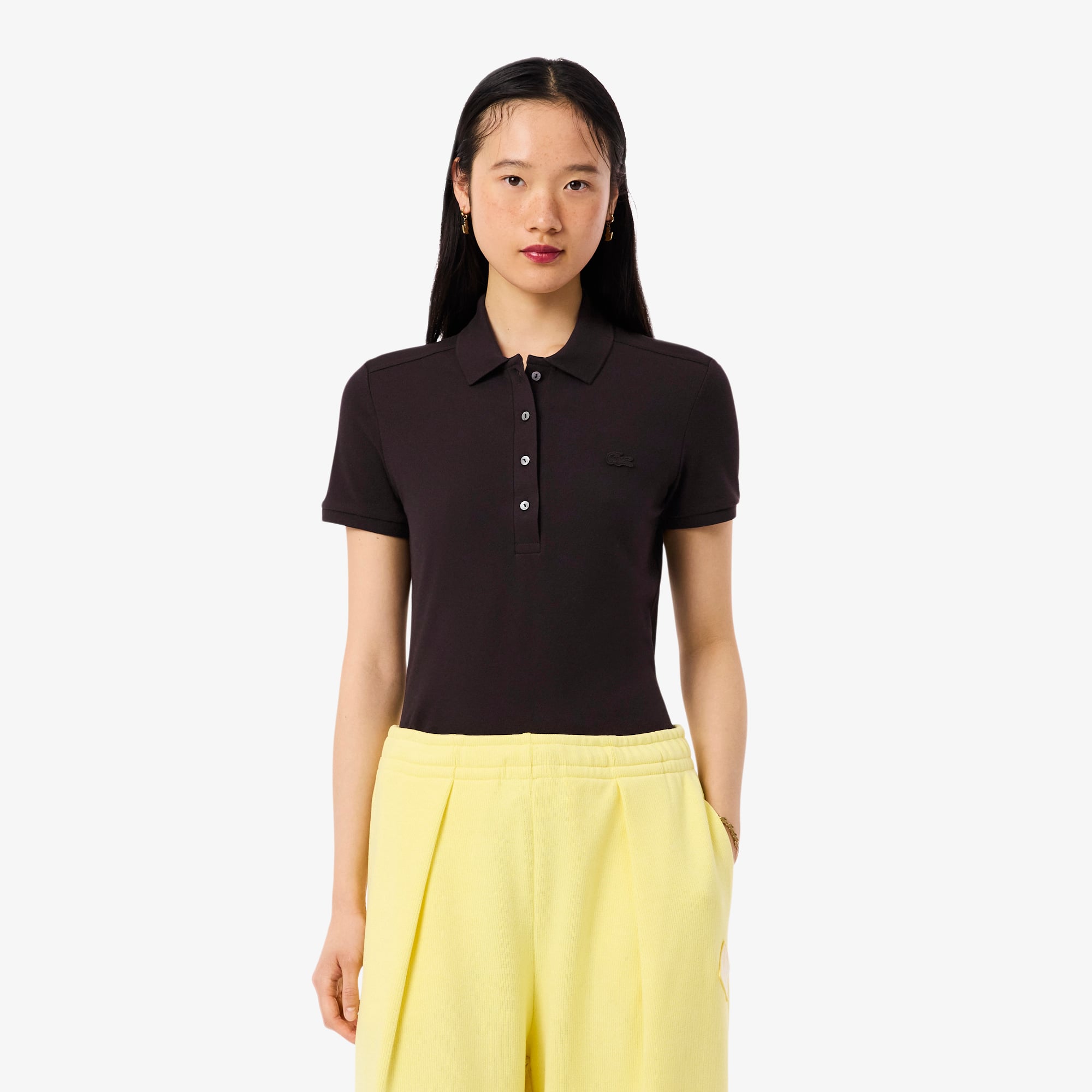 Áo Polo Lacoste Nữ L.12.D Ôm Dáng Chất Liệu Piqué Co Giãn