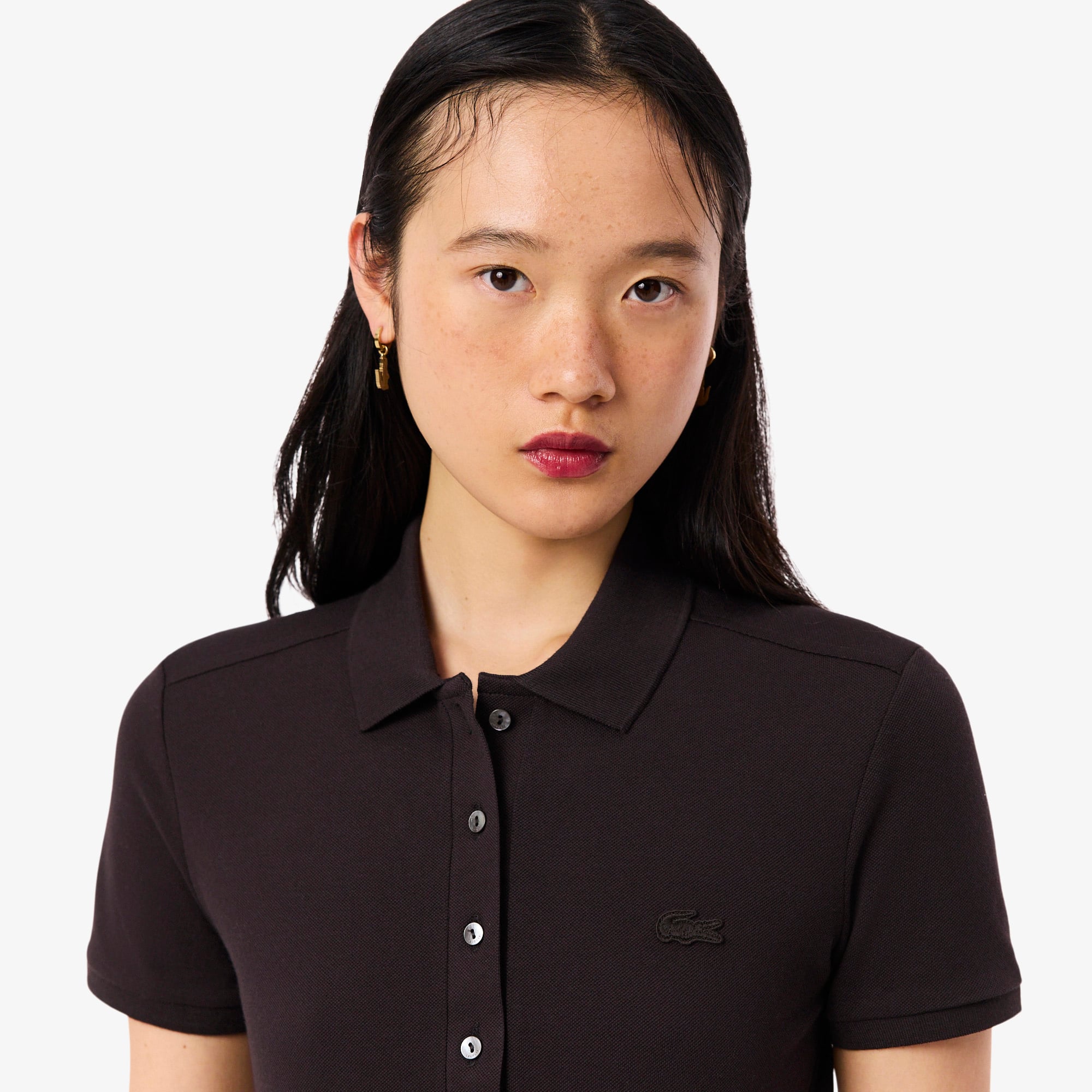 Áo Polo Lacoste Nữ L.12.D Ôm Dáng Chất Liệu Piqué Co Giãn
