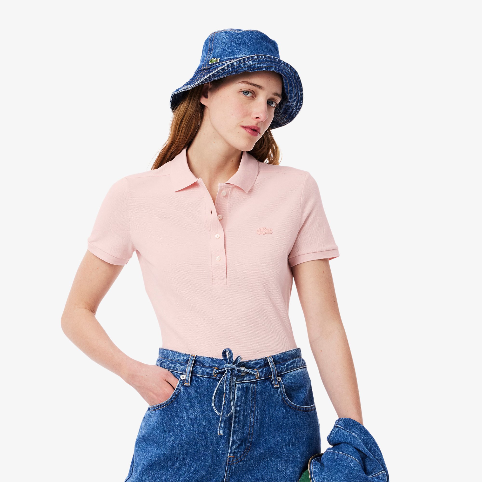 Áo Polo Lacoste Nữ L.12.D Ôm Dáng Chất Liệu Piqué Co Giãn