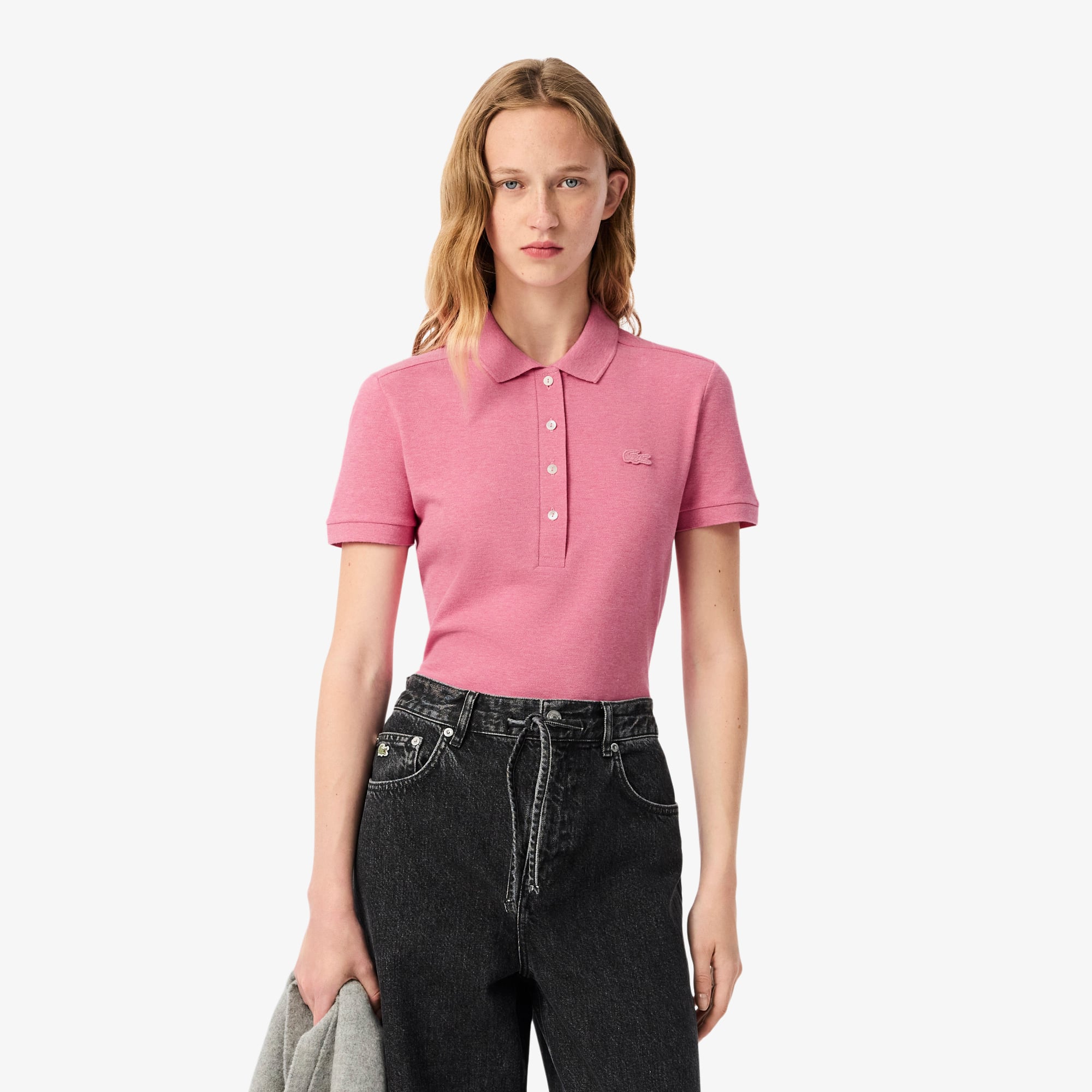 Áo Polo Lacoste Nữ L.12.D Ôm Dáng Chất Liệu Piqué Co Giãn