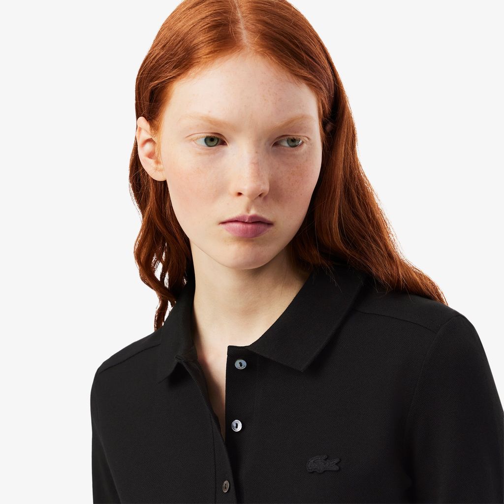 Áo Polo Lacoste Nữ L.12.D Piqué Ôm Dáng Co Giãn