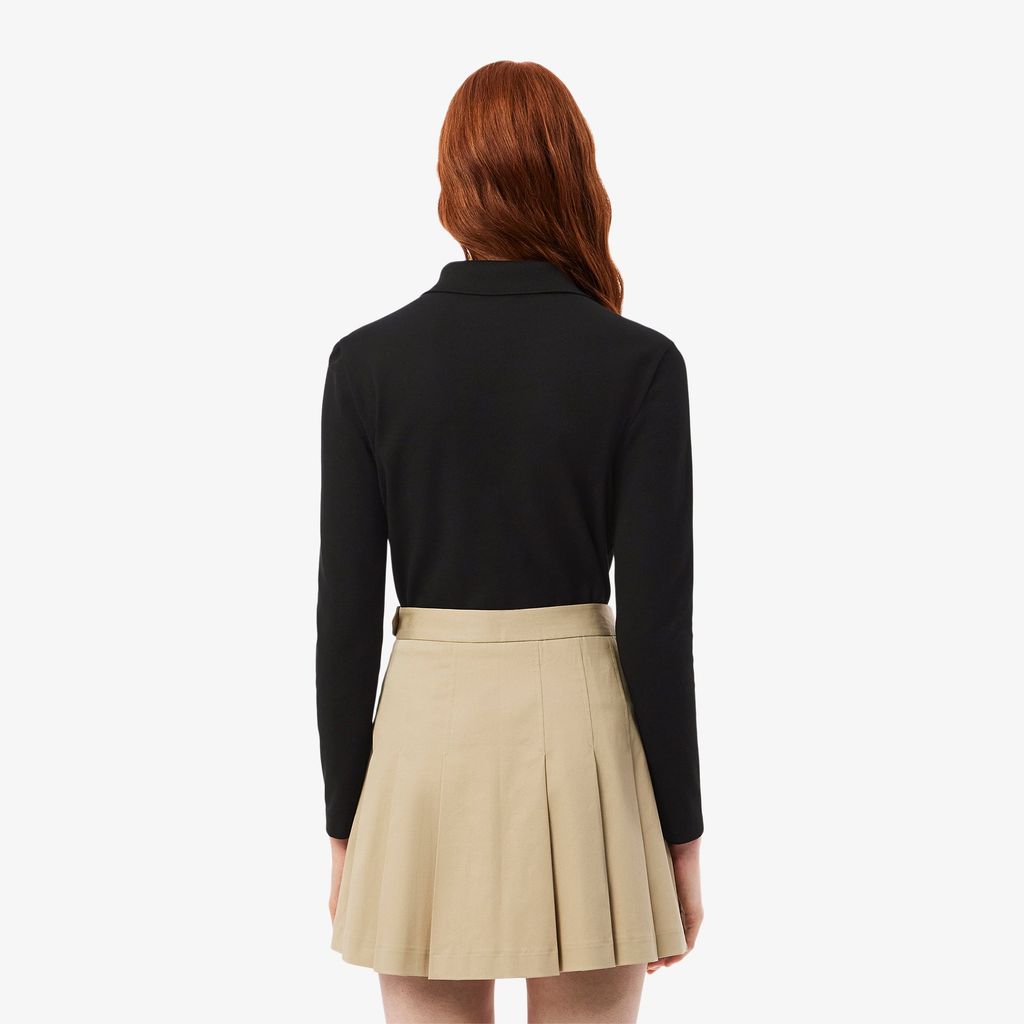 Áo Polo Lacoste Nữ L.12.D Piqué Ôm Dáng Co Giãn