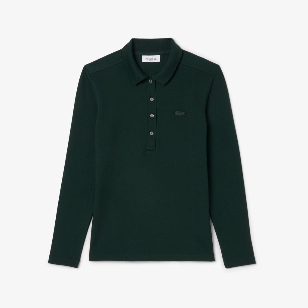 Áo Polo Lacoste Nữ L.12.D Piqué Ôm Dáng Co Giãn