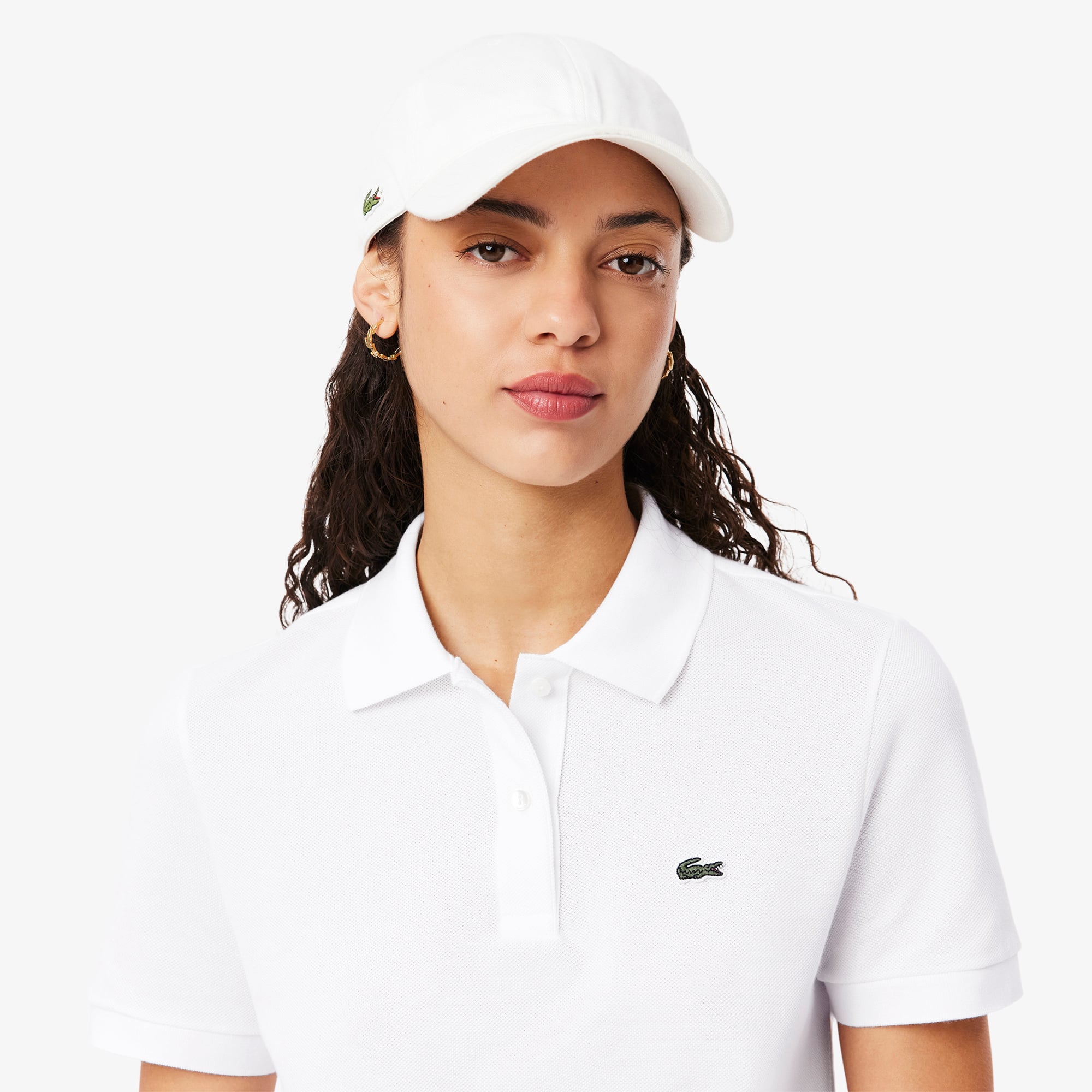 Áo Polo Lacoste Nữ Dáng Suông Chất Liệu Piqué Mềm Mại