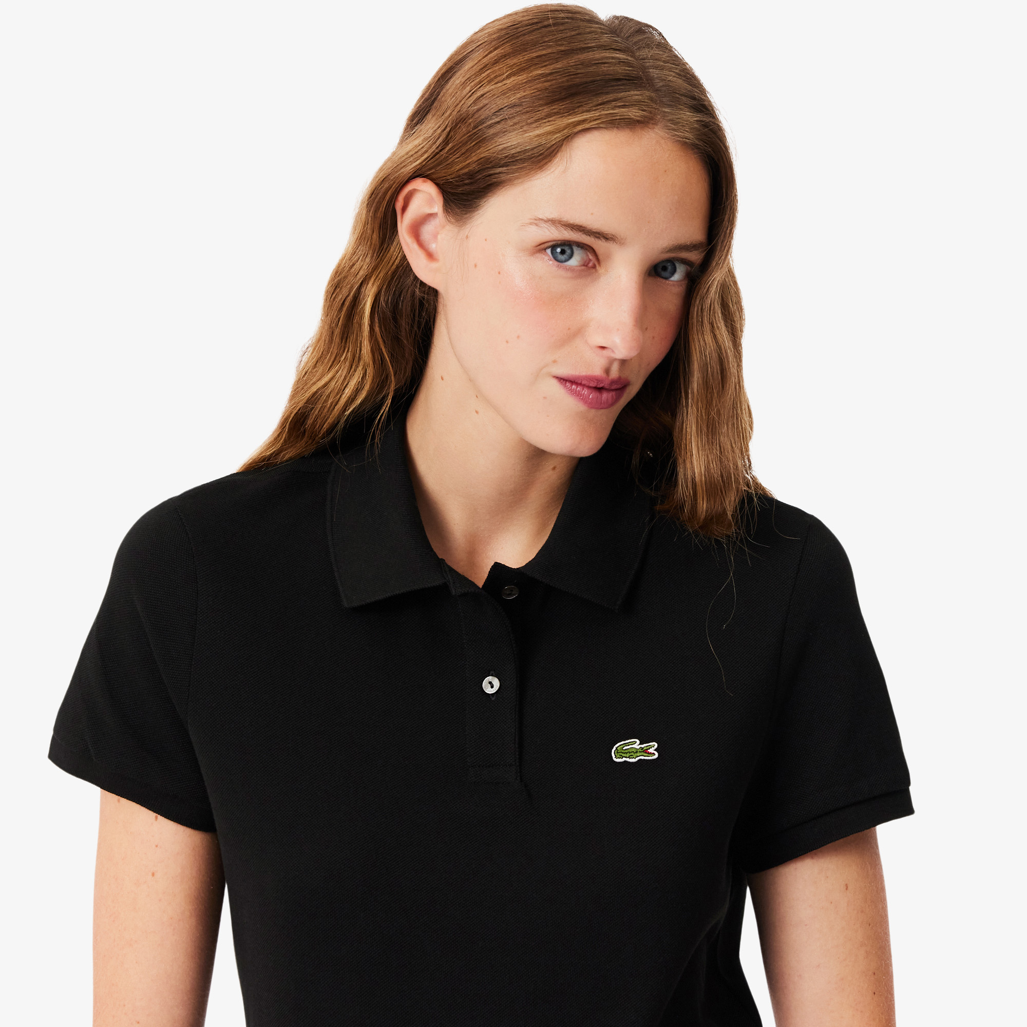 Áo Polo Lacoste Nữ Dáng Suông Chất Liệu Piqué Mềm Mại