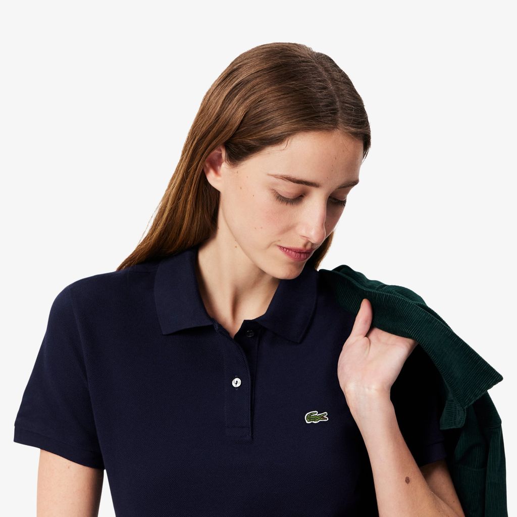 Áo Polo Lacoste Nữ Dáng Suông Chất Liệu Piqué Mềm Mại