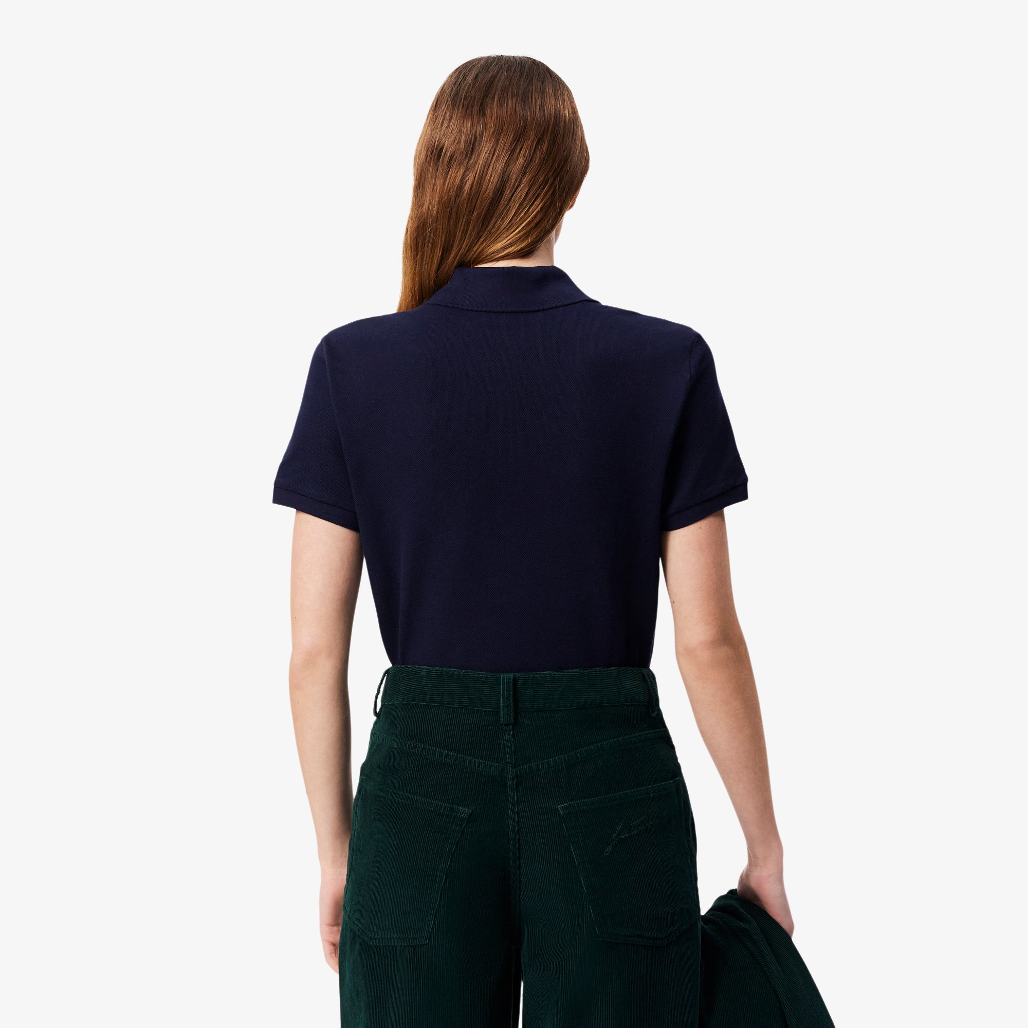 Áo Polo Lacoste Nữ Dáng Suông Chất Liệu Piqué Mềm Mại