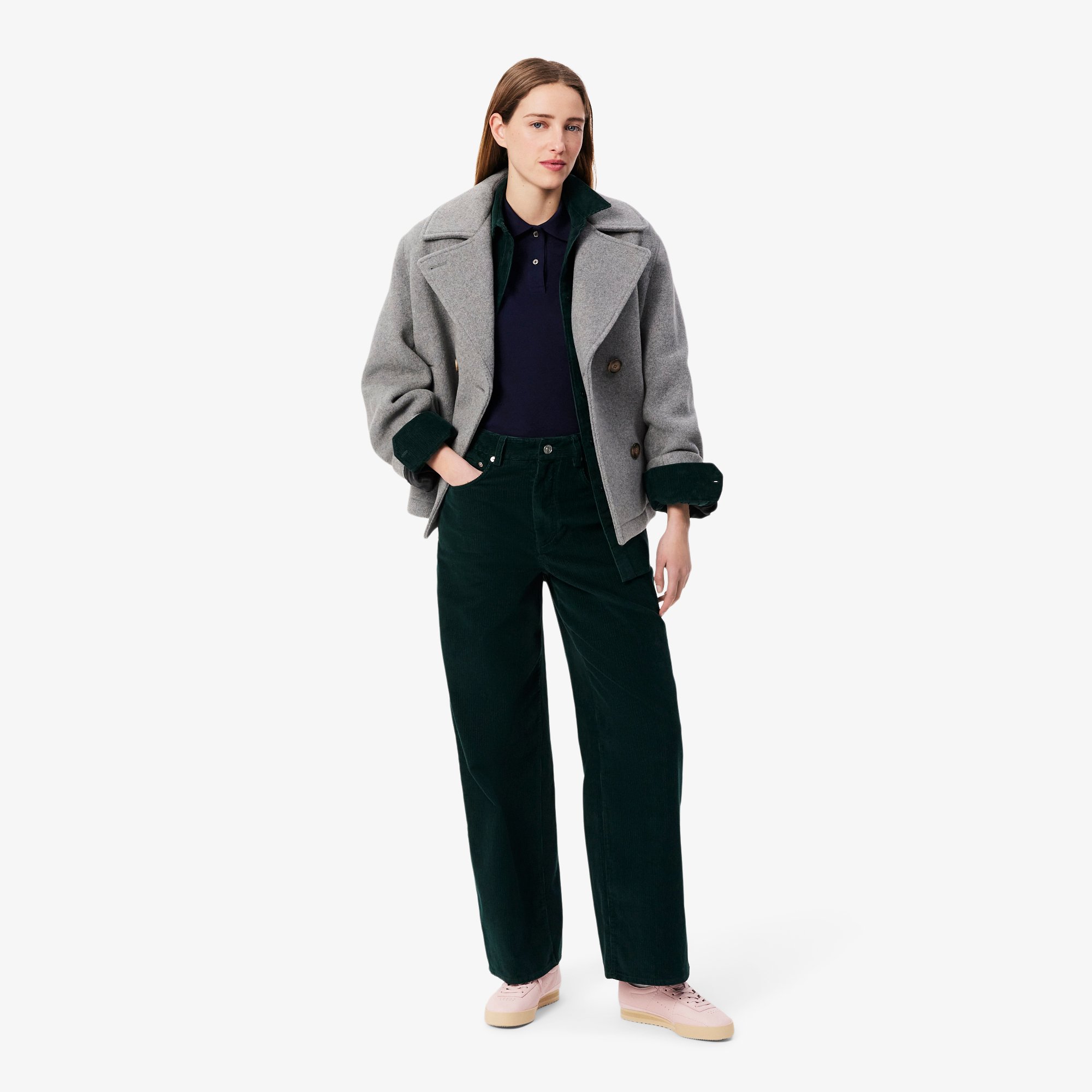 Áo Polo Lacoste Nữ Dáng Suông Chất Liệu Piqué Mềm Mại