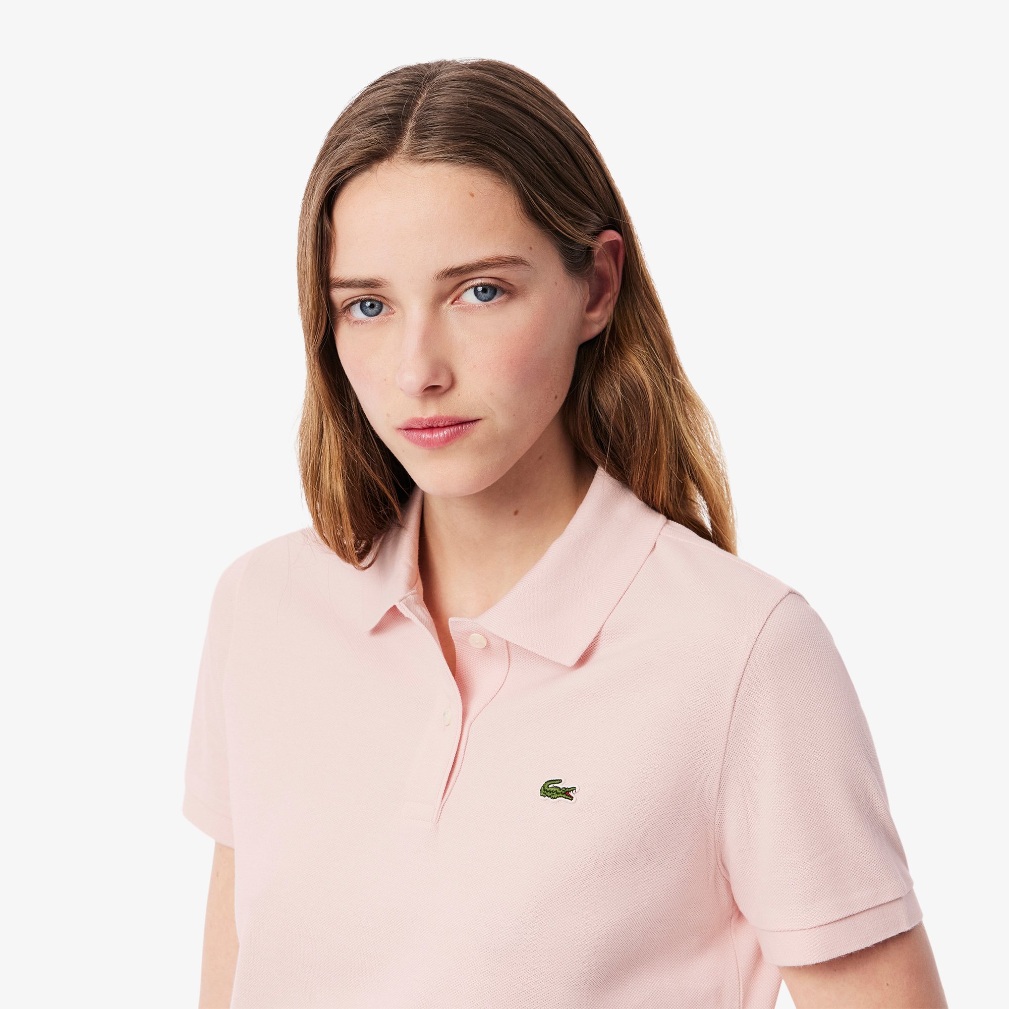 Áo Polo Lacoste Nữ Dáng Suông Chất Liệu Piqué Mềm Mại