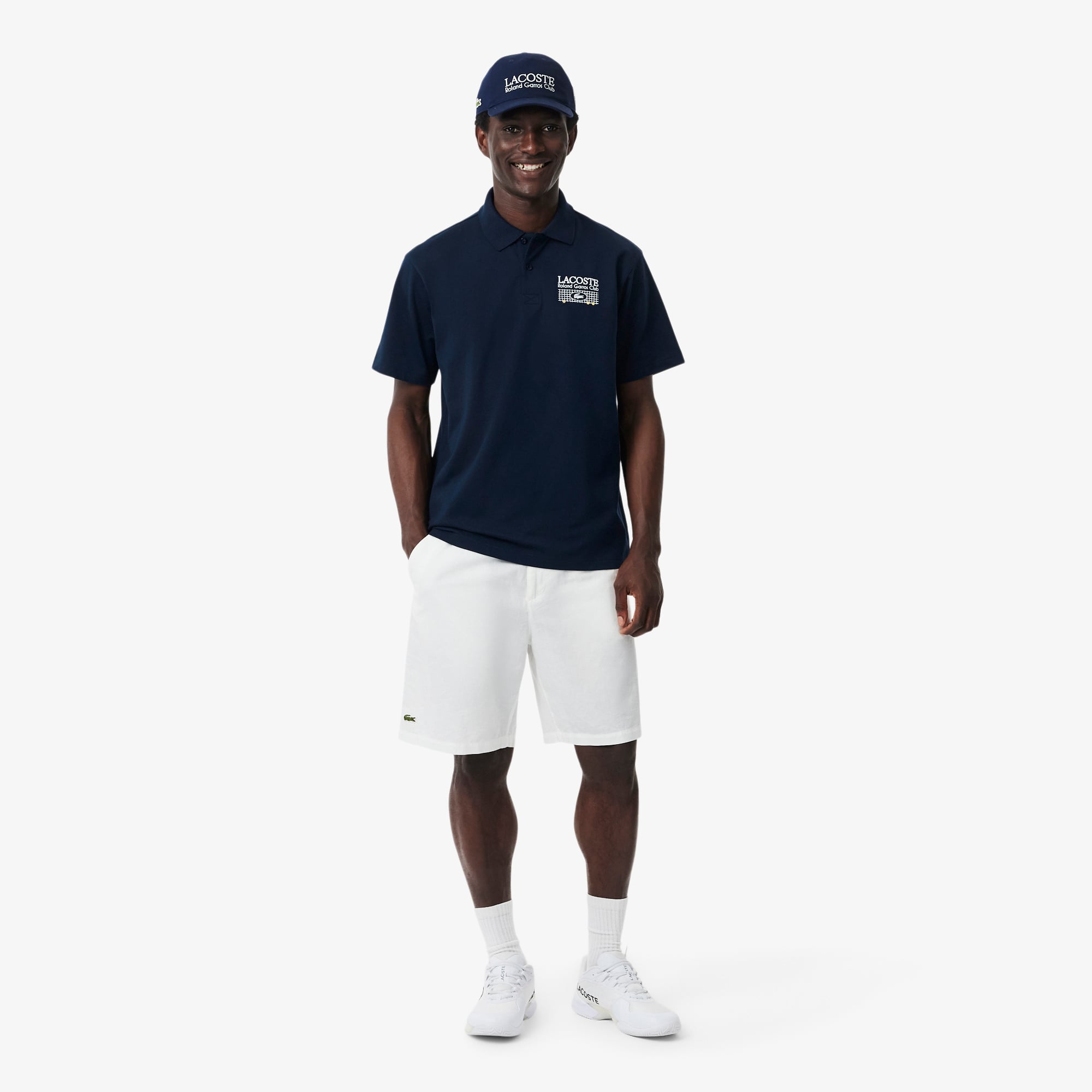 Áo Polo Lacoste Nam Phiên Bản Roland-Garros Dáng Suông Chất Liệu Petit Piqué
