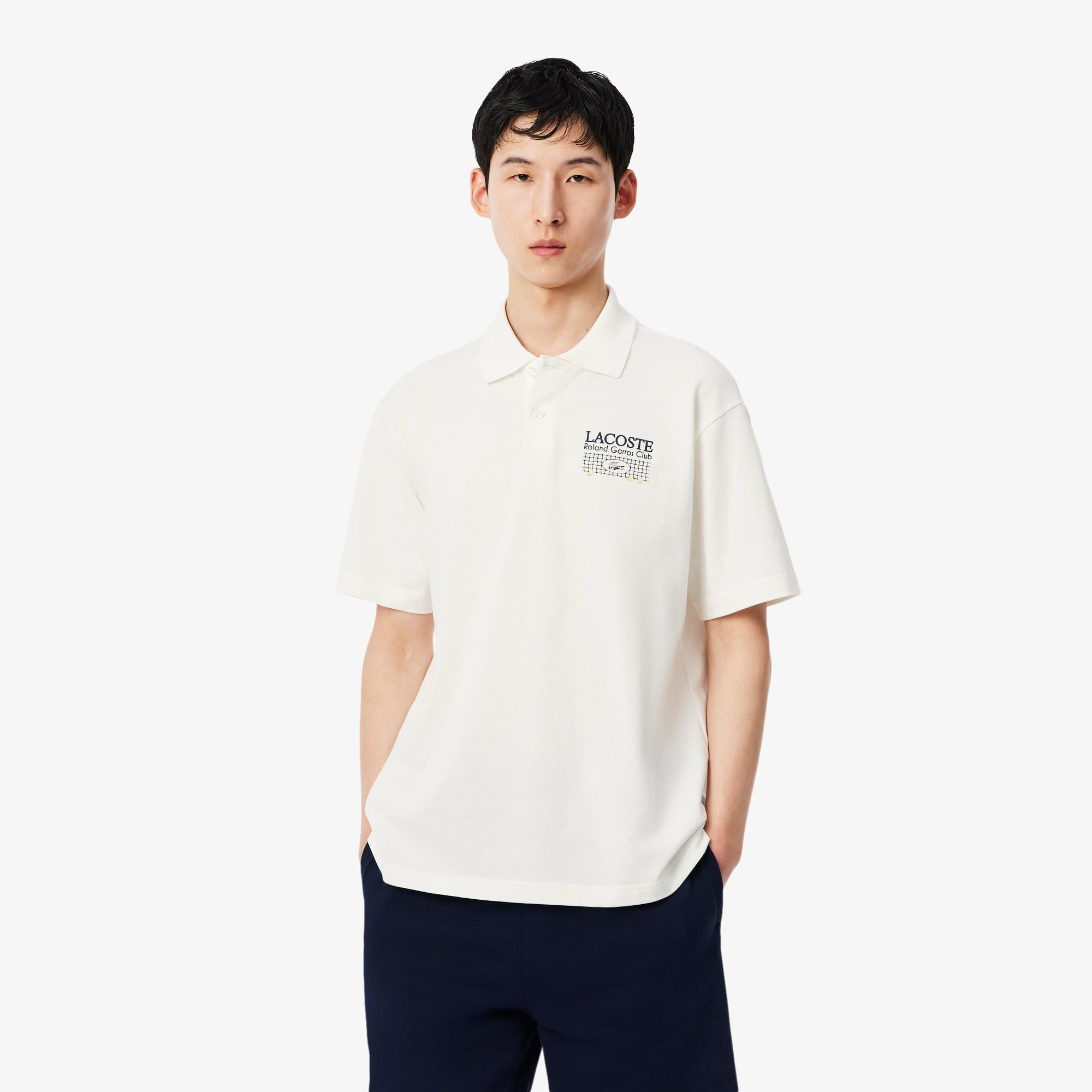 Áo Polo Lacoste Nam Phiên Bản Roland-Garros Chất Liệu Petit Piqué