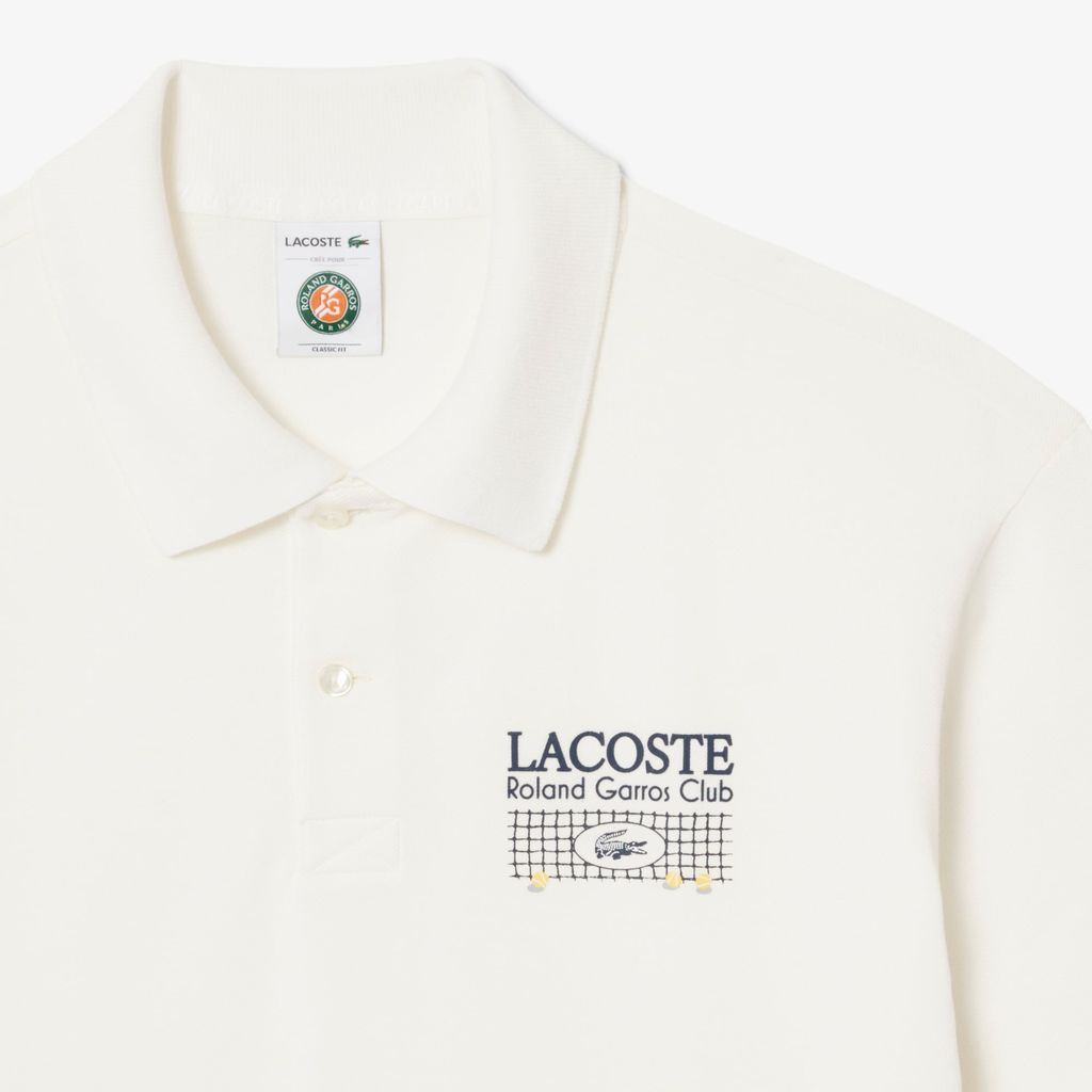 Áo Polo Lacoste Nam Phiên Bản Roland-Garros Dáng Suông Chất Liệu Petit Piqué