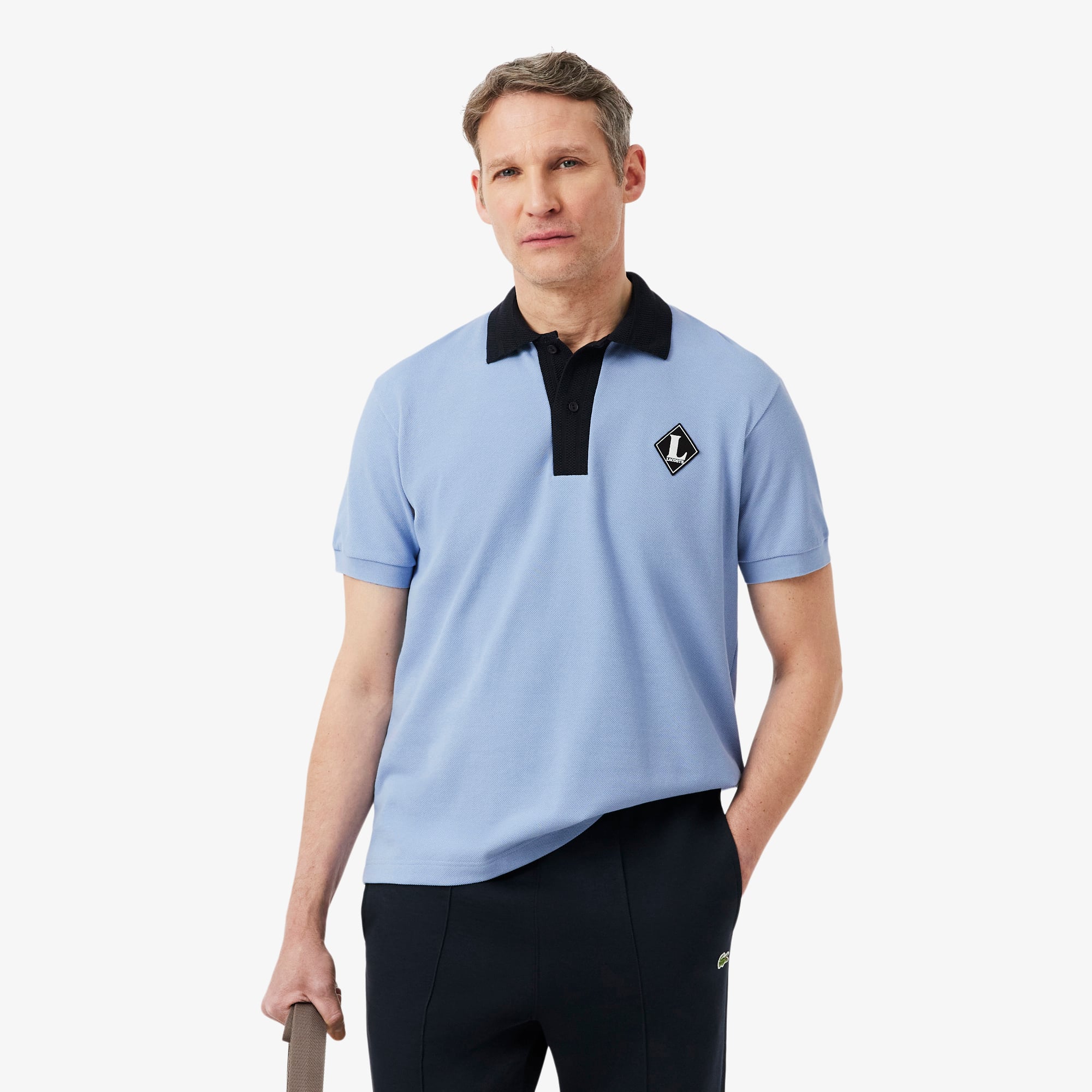Áo Polo Lacoste Nam Dáng Cổ Điển Sản Xuất Tại Pháp Có Phù Hiệu