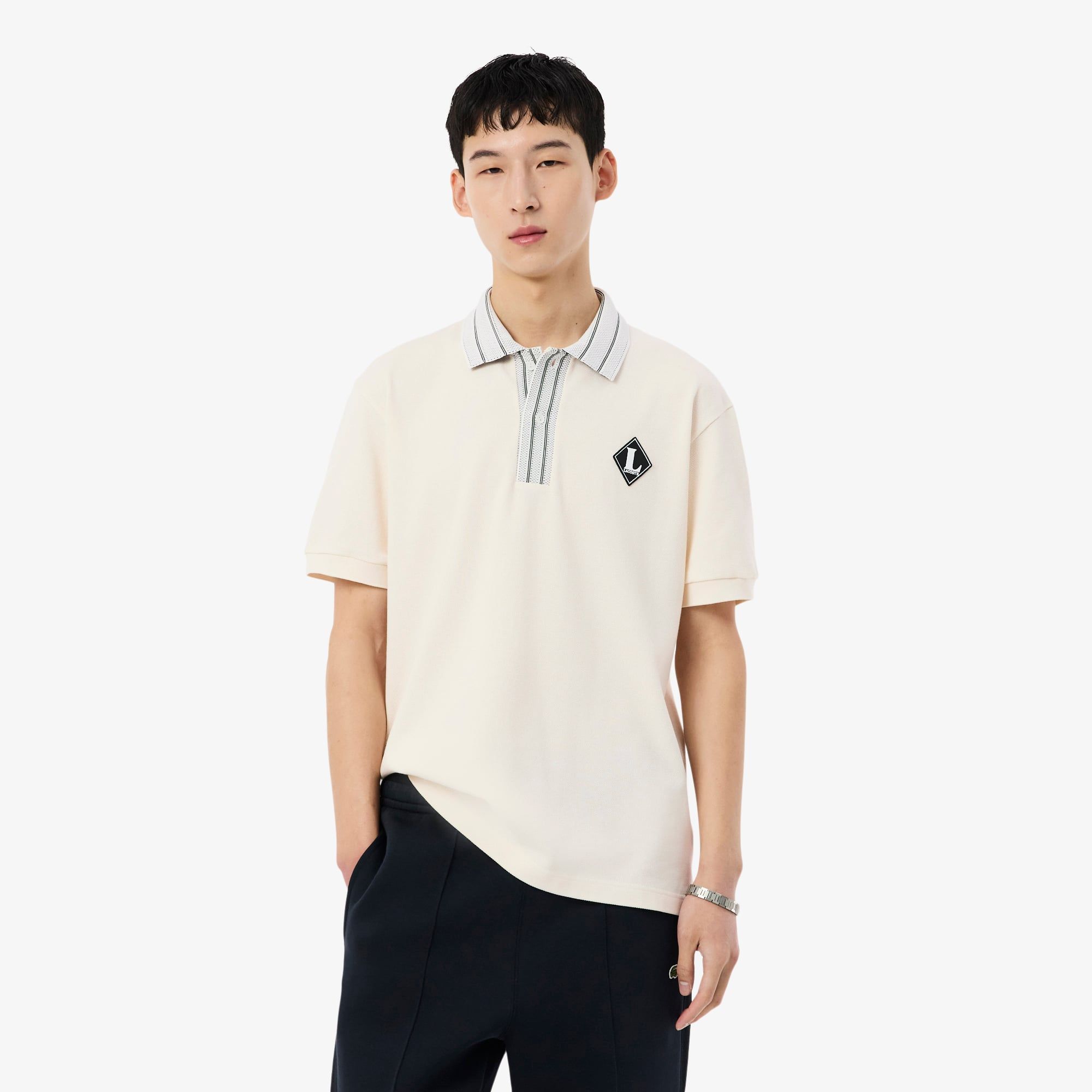 Áo Polo Lacoste Nam Dáng Cổ Điển Sản Xuất Tại Pháp Có Phù Hiệu
