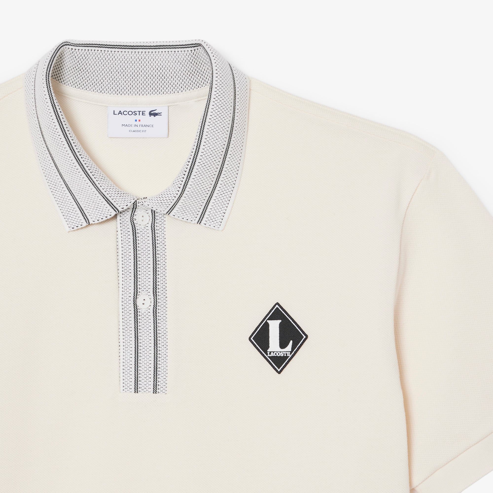 Áo Polo Lacoste Nam Dáng Cổ Điển Sản Xuất Tại Pháp Có Phù Hiệu