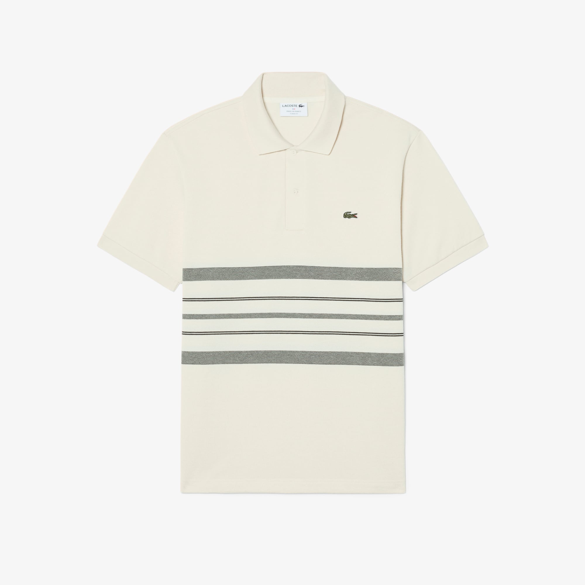 Áo Polo Lacoste Nam Dáng Cổ Điển Kẻ Sọc Sản Xuất Tại Pháp