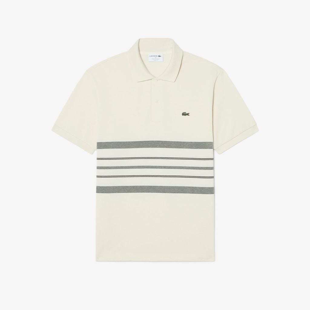Áo Polo Lacoste Nam Dáng Cổ Điển Kẻ Sọc Sản Xuất Tại Pháp