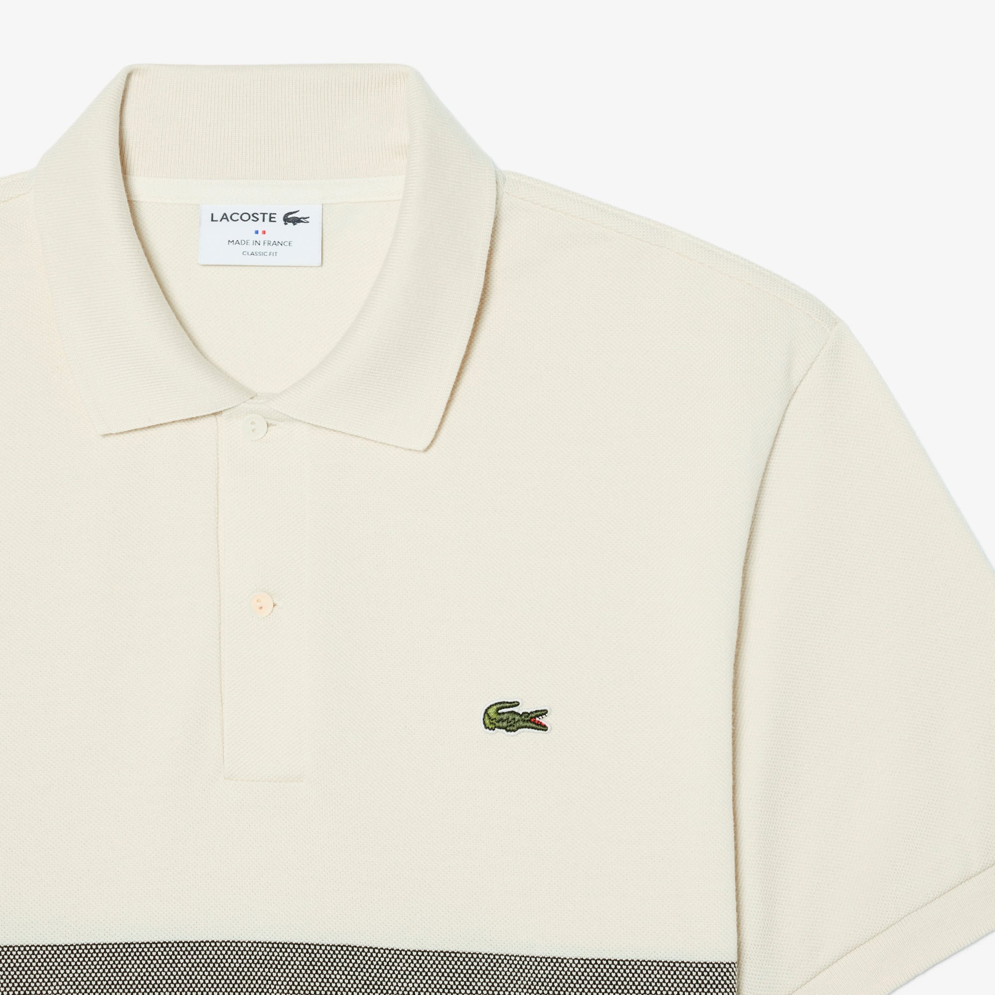 Áo Polo Lacoste Nam Dáng Cổ Điển Kẻ Sọc Sản Xuất Tại Pháp
