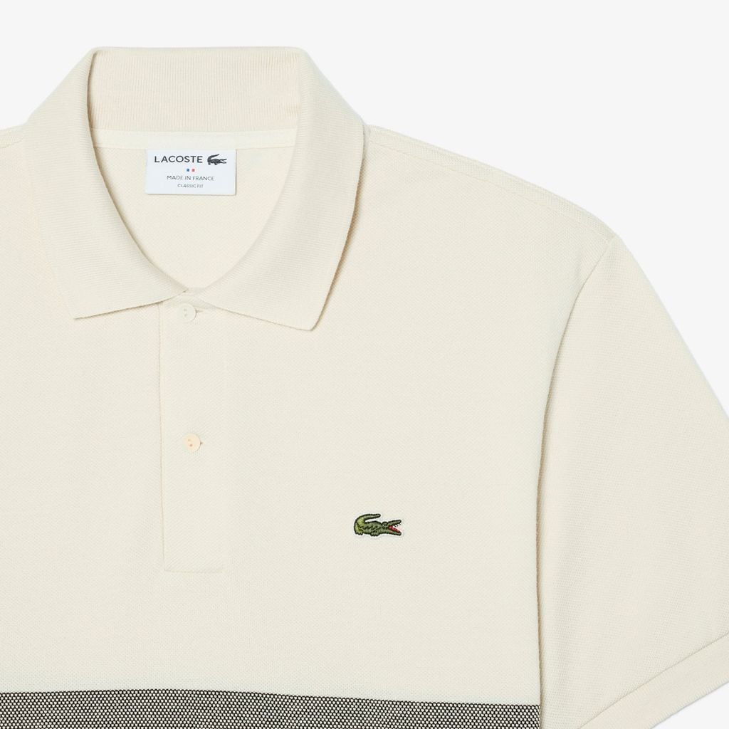 Áo Polo Lacoste Nam Dáng Cổ Điển Kẻ Sọc Sản Xuất Tại Pháp