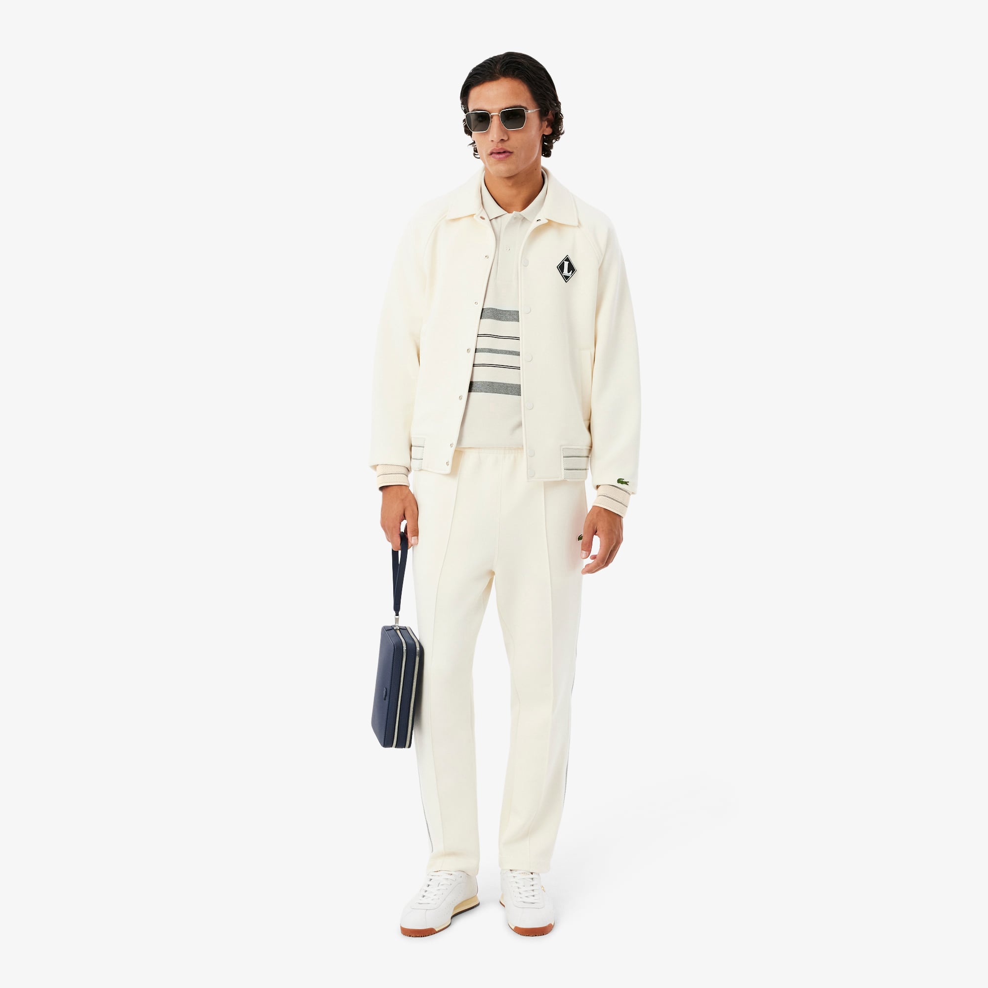 Áo Polo Lacoste Nam Dáng Cổ Điển Kẻ Sọc Sản Xuất Tại Pháp