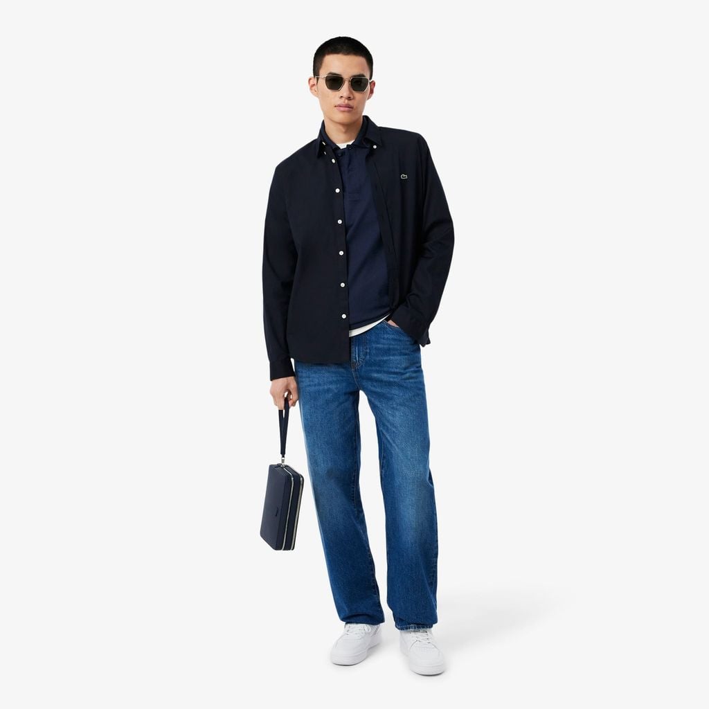 Áo Polo Lacoste Unisex Dáng Cổ Điển Logo Dập Nổi