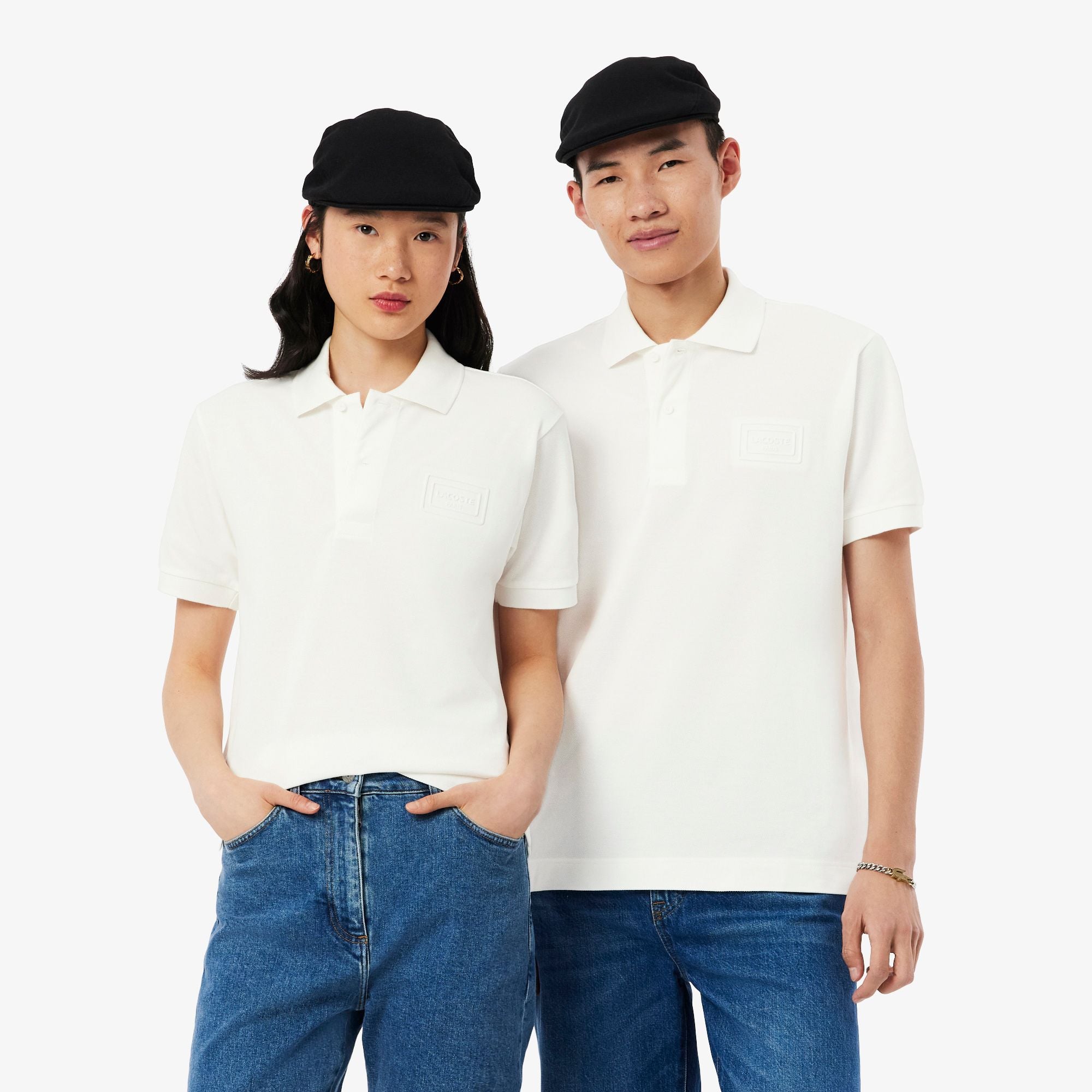 Áo Polo Lacoste Unisex Dáng Cổ Điển Logo Dập Nổi