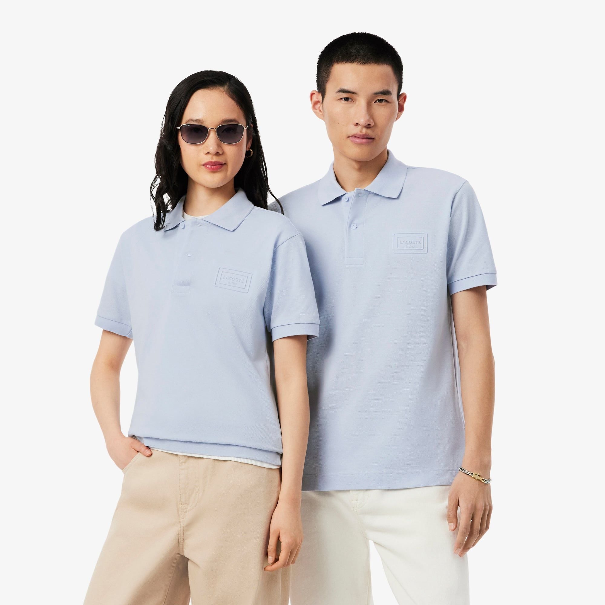 Áo Polo Lacoste Unisex Dáng Cổ Điển Logo Dập Nổi