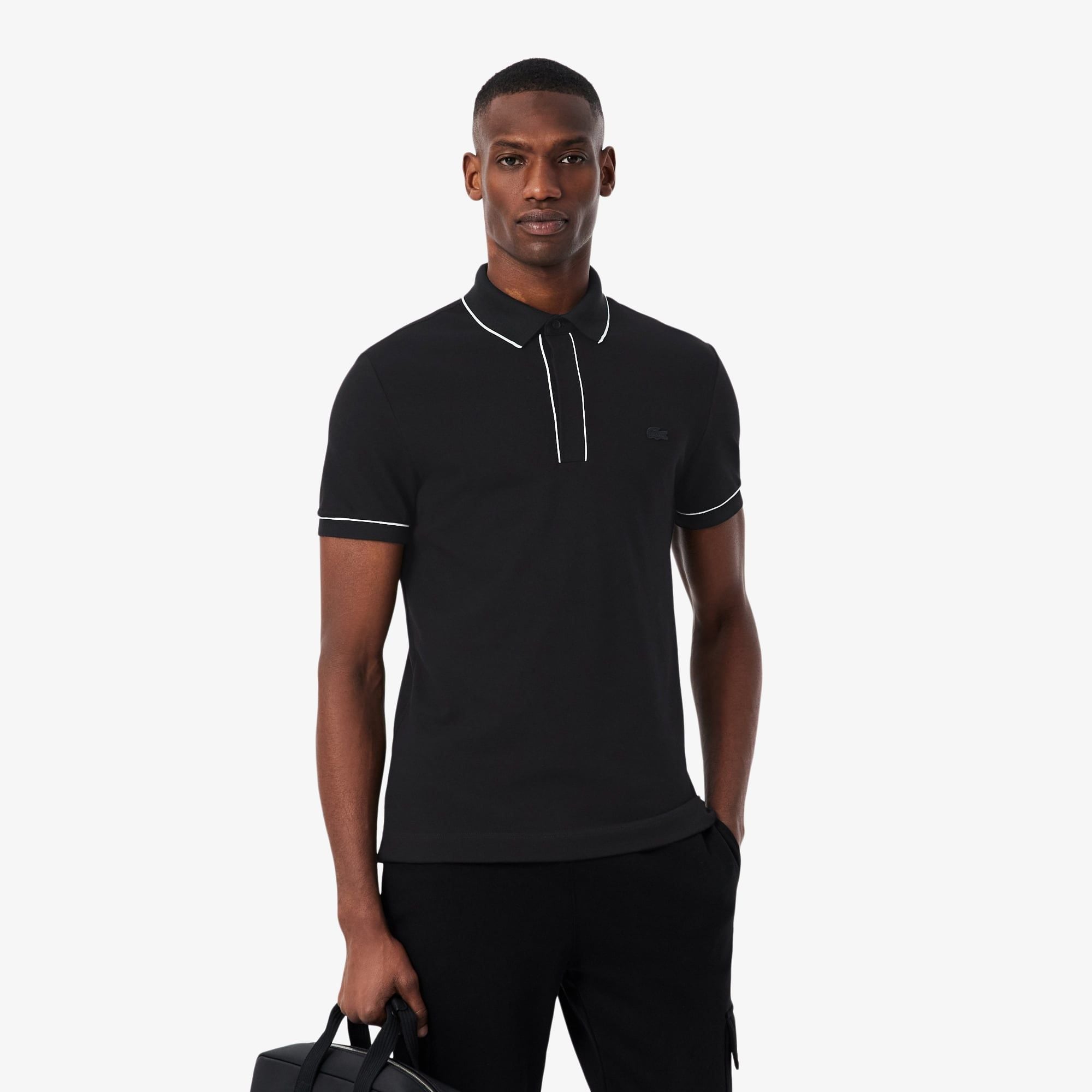 Áo Polo Lacoste Nam Paris Dáng Suông Chất Liệu Piqué