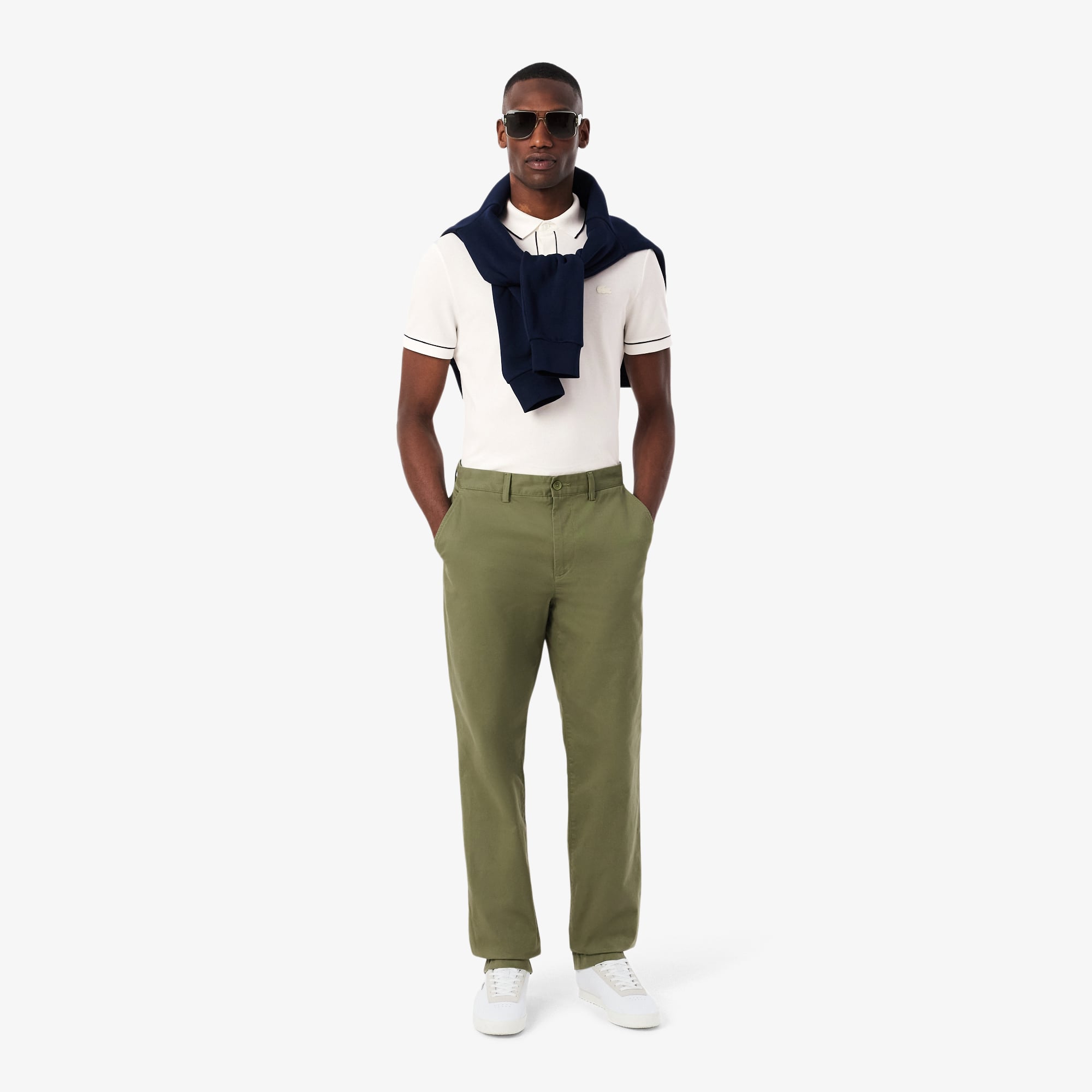 Áo Polo Lacoste Nam Paris Dáng Suông Chất Liệu Piqué