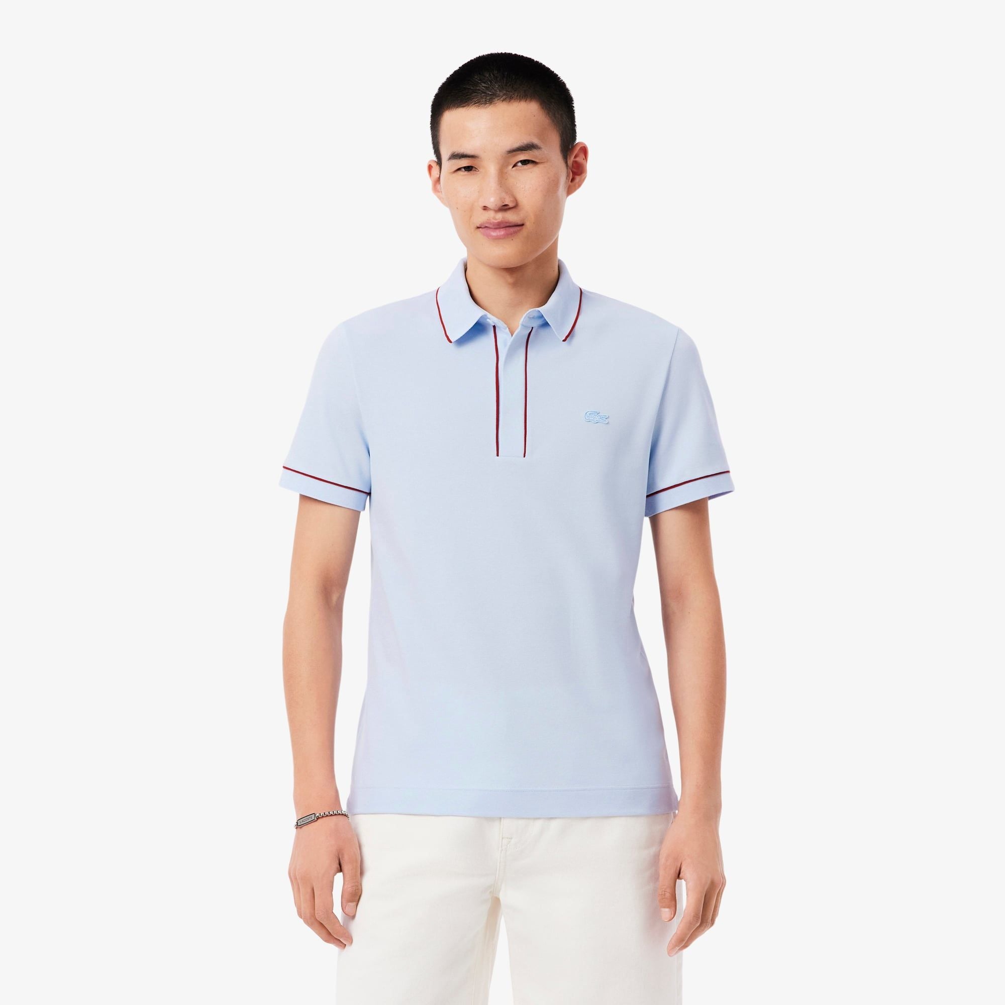 Áo Polo Lacoste Nam Paris Dáng Suông Chất Liệu Piqué