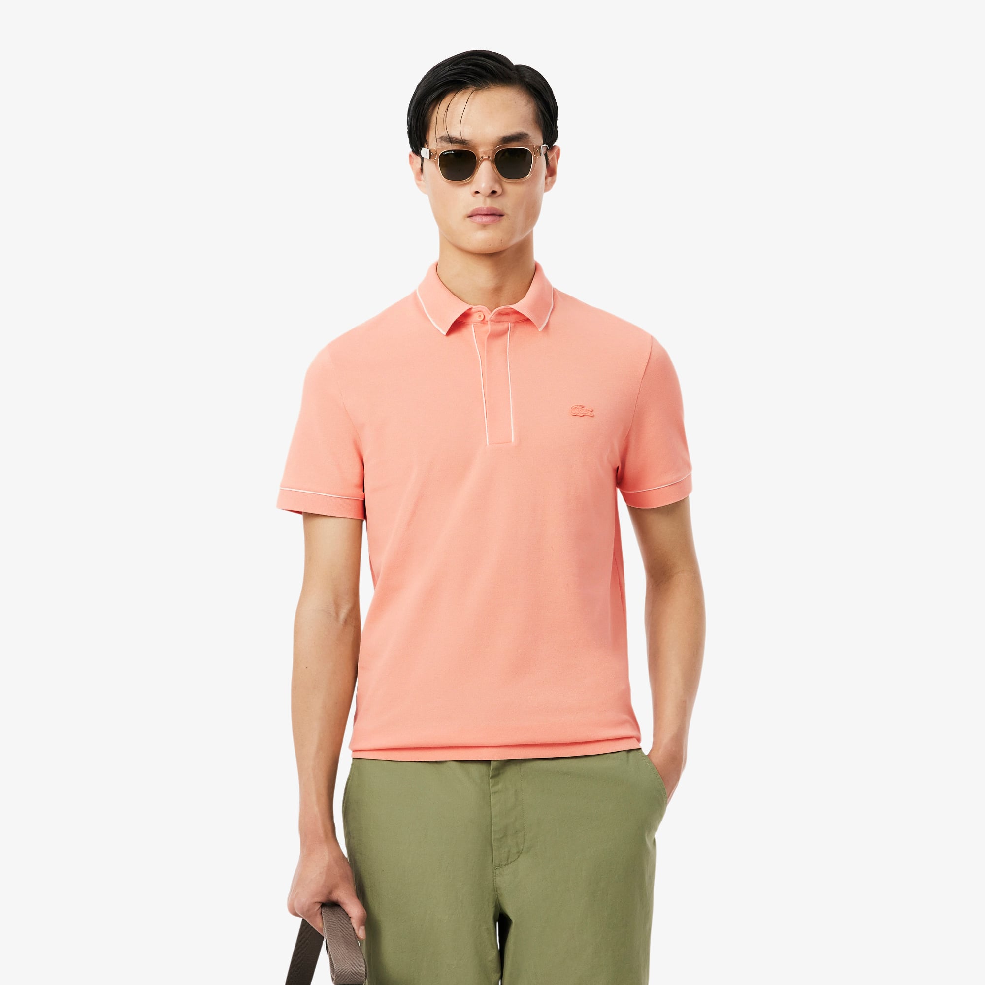 Áo Polo Lacoste Nam Paris Dáng Suông Chất Liệu Piqué