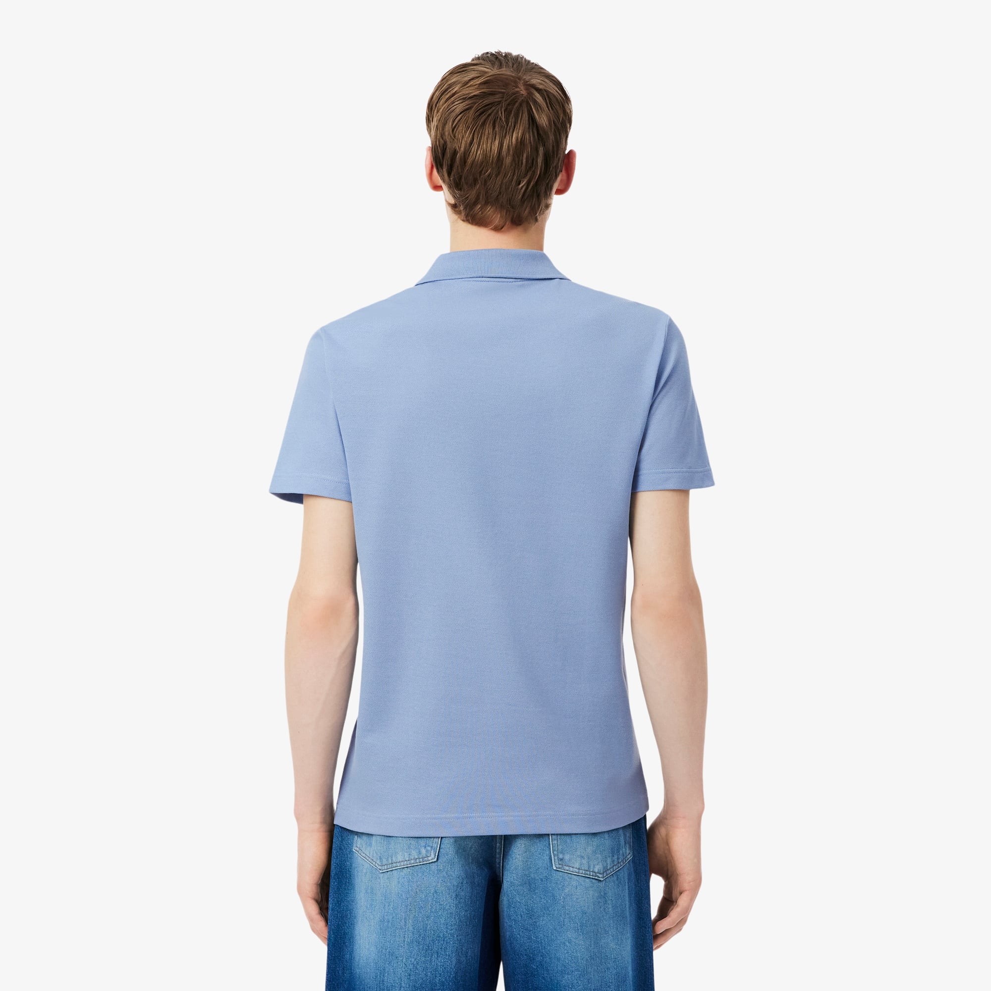 Áo Polo Lacoste Nam Dáng Suông Chất Liệu Piqué Họa Tiết Color-Block