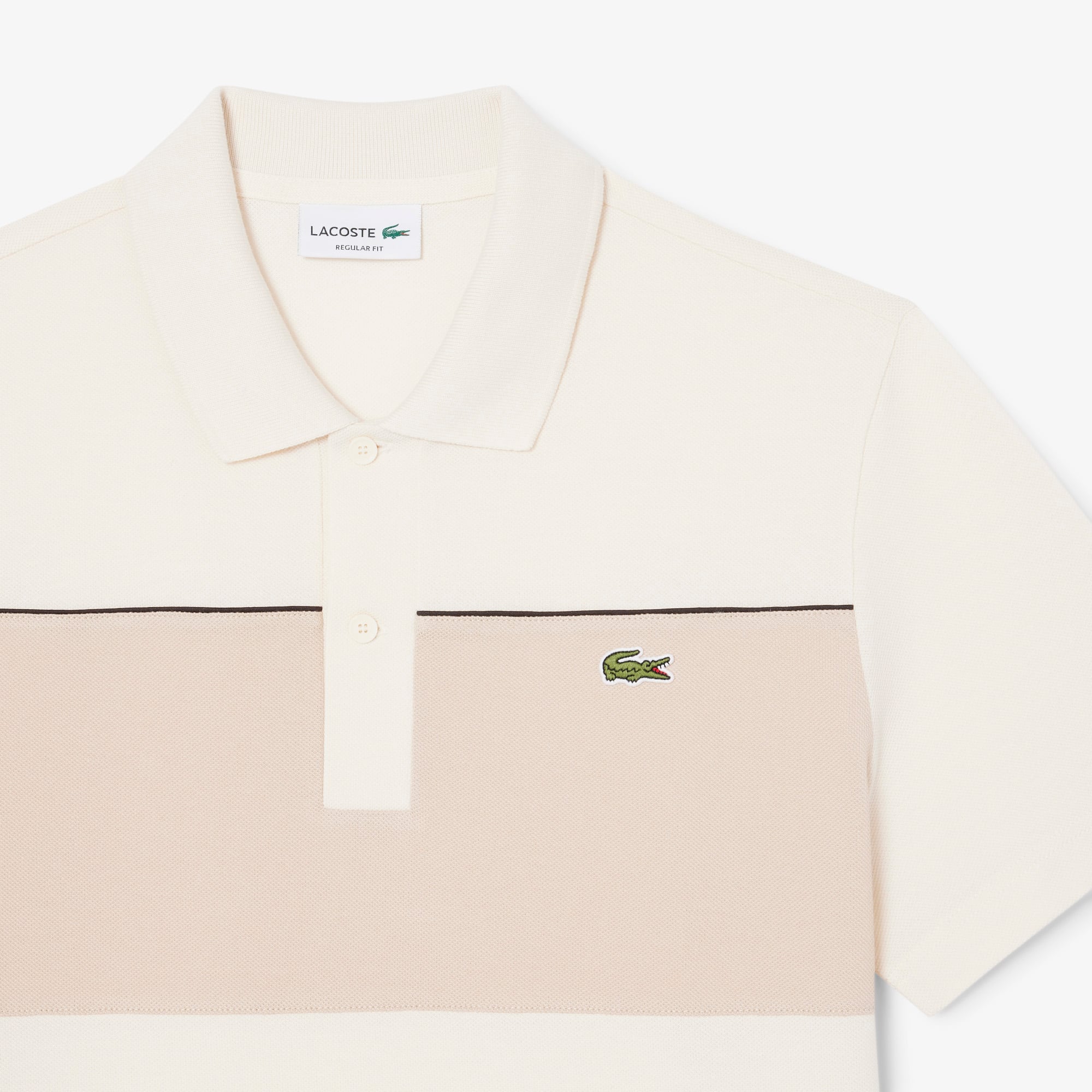 Áo Polo Lacoste Nam Dáng Suông Chất Liệu Piqué Họa Tiết Color-Block