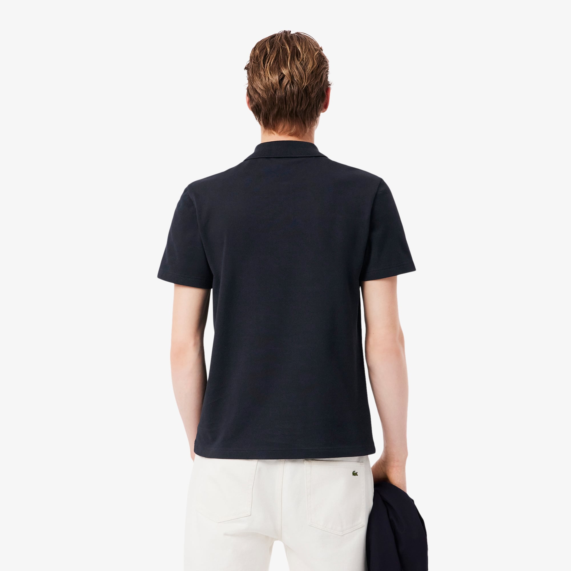 Áo Polo Lacoste Nam Dáng Suông Chất Liệu Piqué Họa Tiết Color-Block