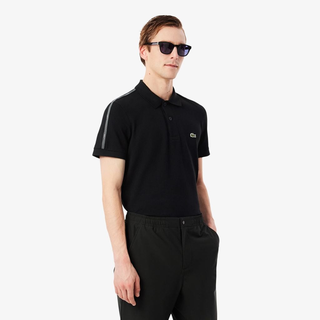 Áo Polo Lacoste Nam Dáng Suông Kẻ Sọc Có Logo