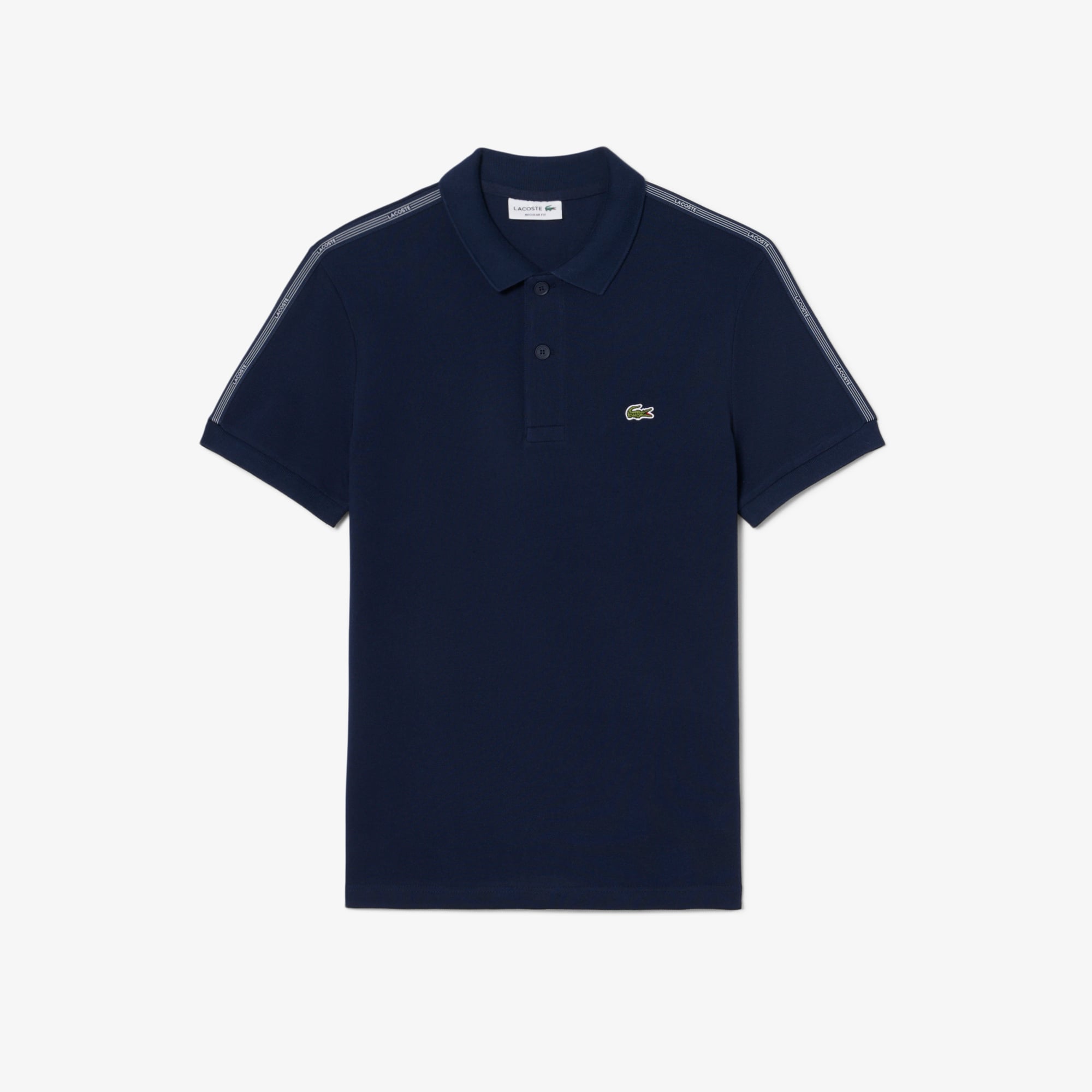 Áo Polo Lacoste Nam Dáng Suông Kẻ Sọc Có Logo