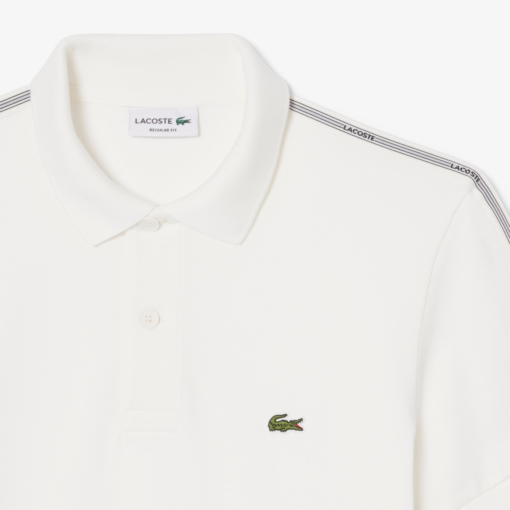 Áo Polo Lacoste Nam Dáng Suông Kẻ Sọc Có Logo
