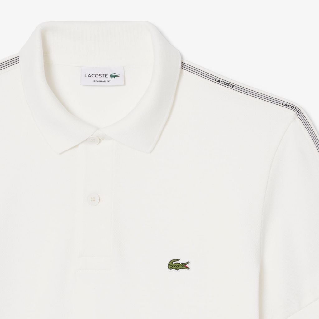 Áo Polo Lacoste Nam Dáng Suông Kẻ Sọc Có Logo