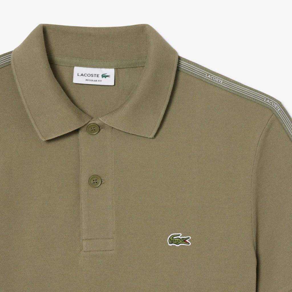 Áo Polo Lacoste Nam Dáng Suông Kẻ Sọc Có Logo